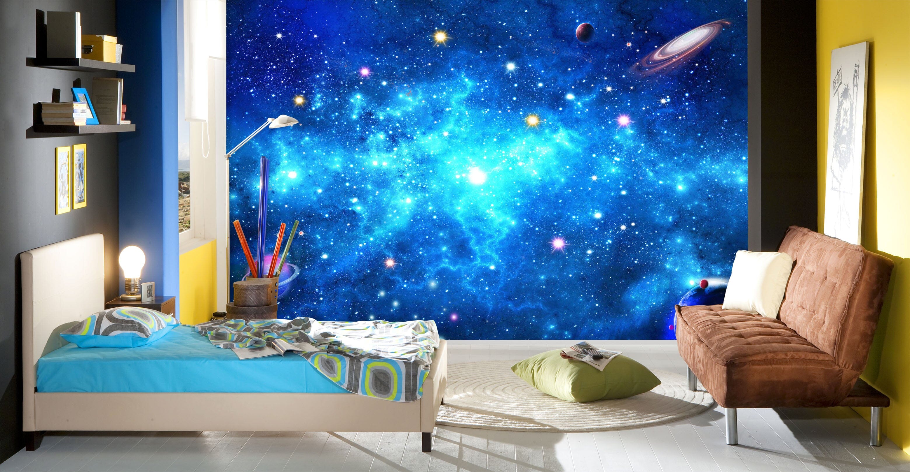 3D Blue Starry Sky 1605 Wall Murals Wallpaper AJ Wallpaper 2 