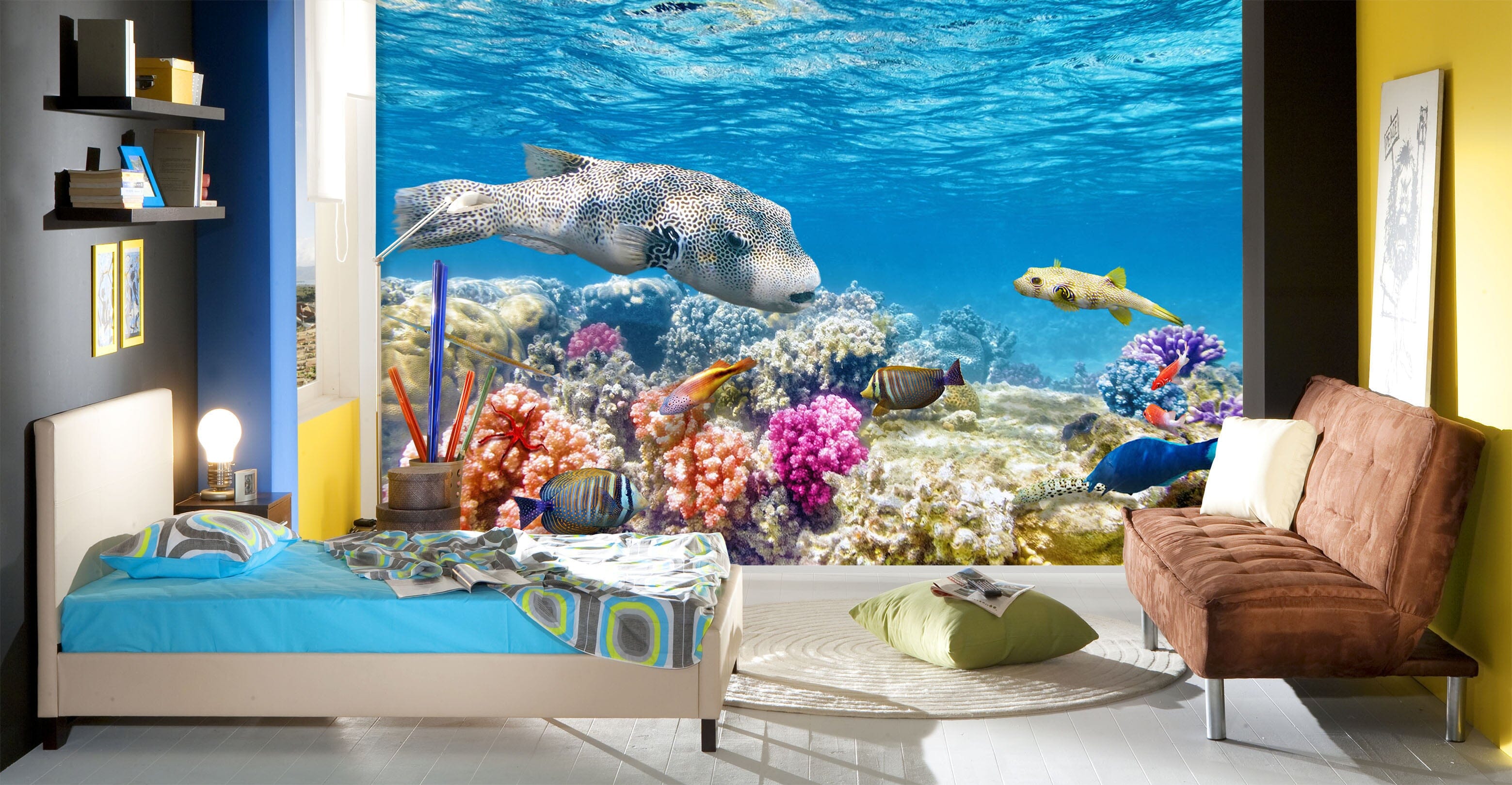 3D Coral Fish 241 Wall Murals Wallpaper AJ Wallpaper 2 