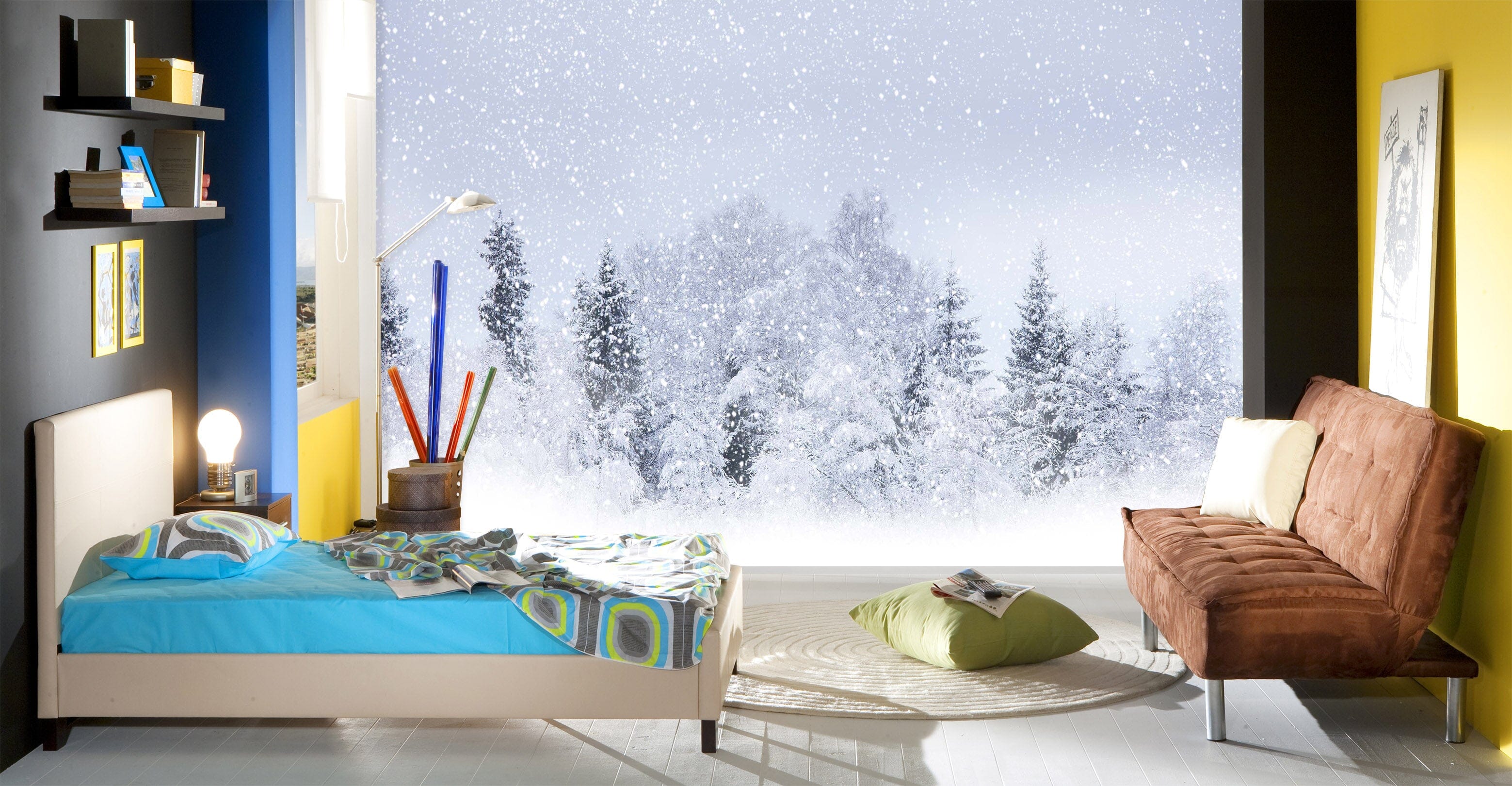 3D Snow Scene 1650 Wall Murals Wallpaper AJ Wallpaper 2 