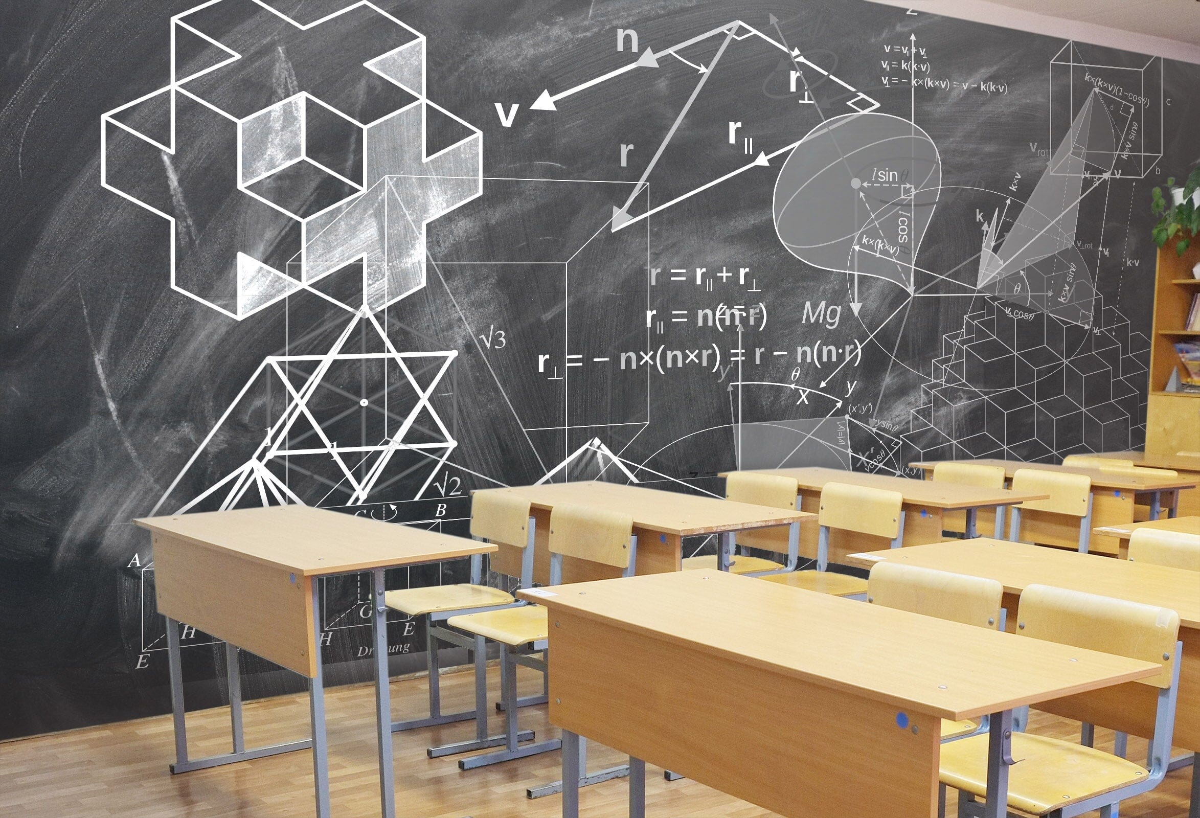 3D Geometry Formula 157 Wall Murals Wallpaper AJ Wallpaper 2 