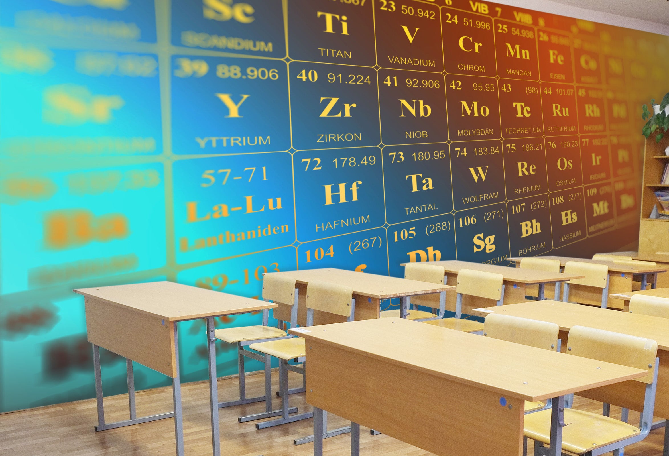 3D Chemical Table 169 Wall Murals