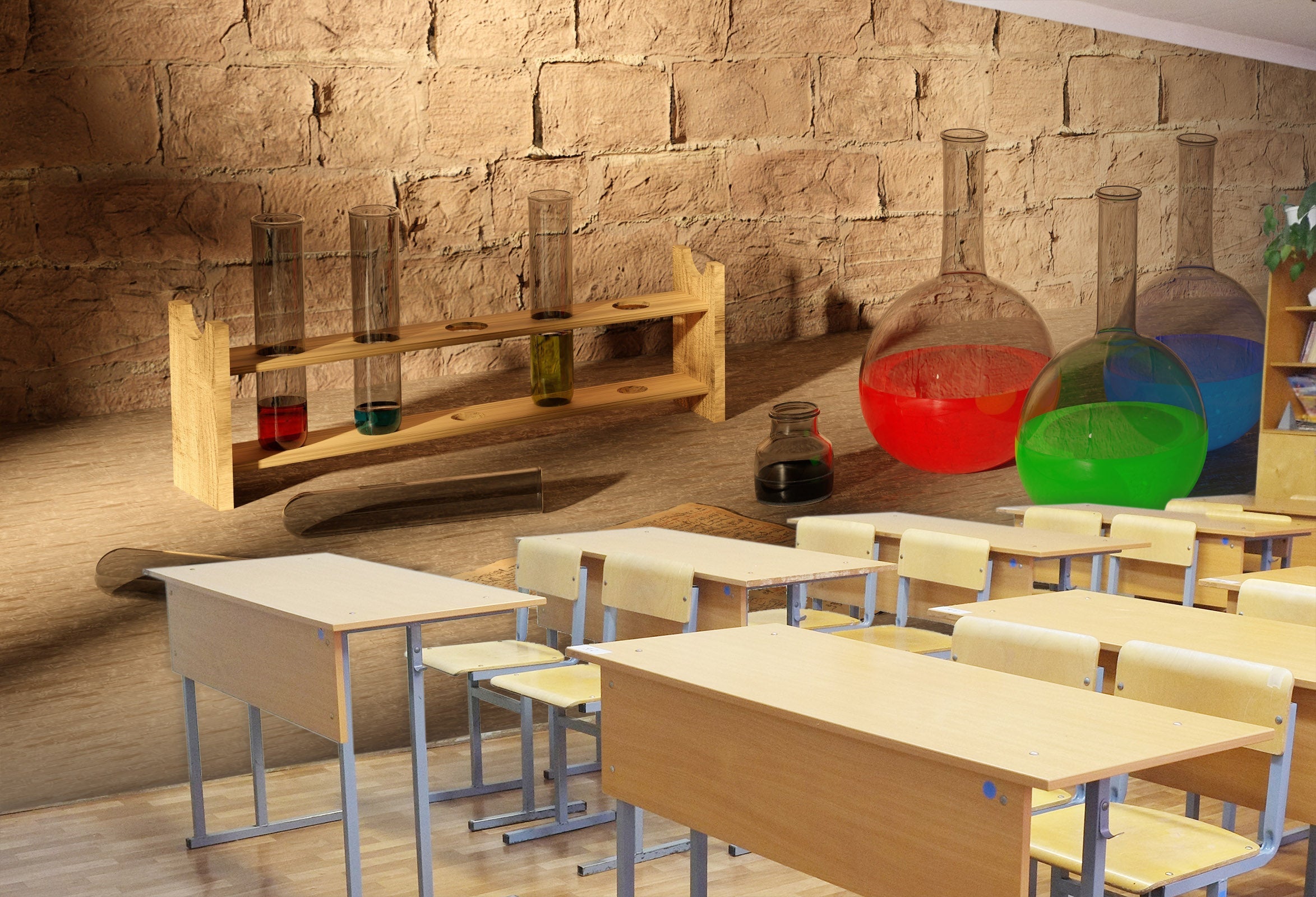 3D chemist bottles 16 Wall Murals Wallpaper AJ Wallpaper 2 