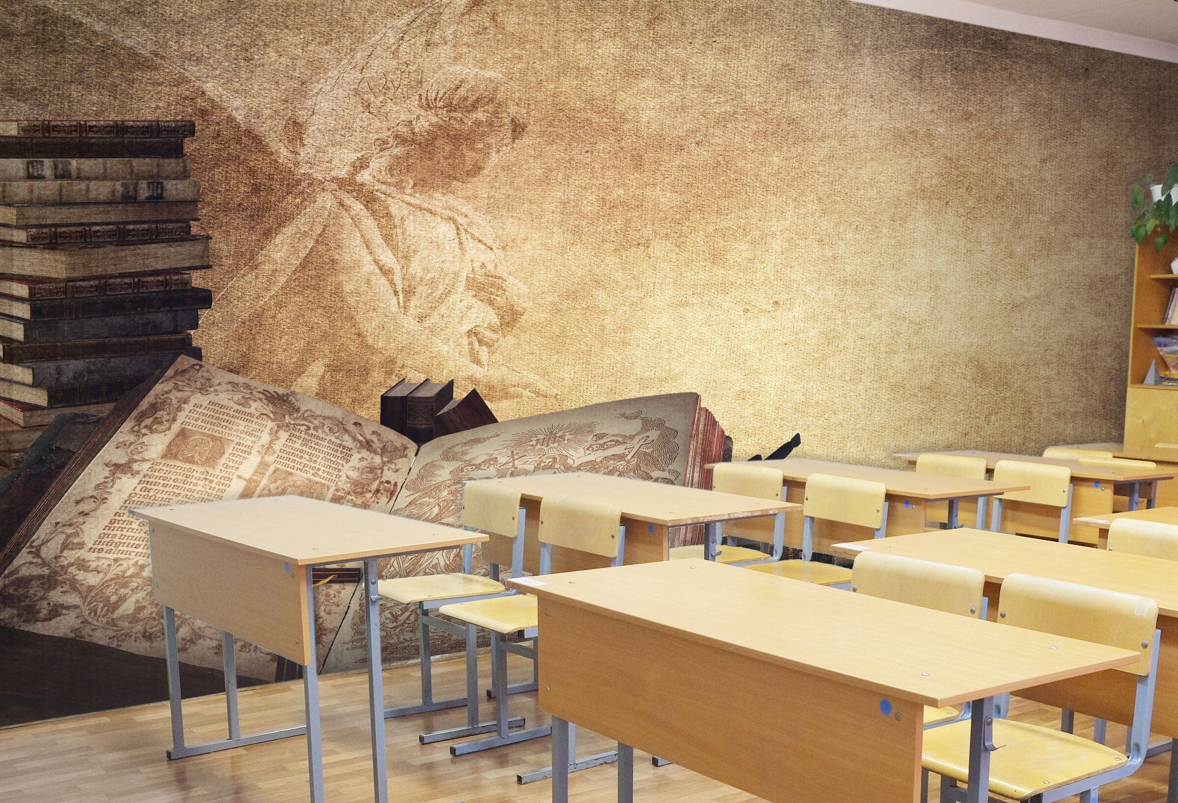 3D Book Girl Wings 144 Wall Murals Wallpaper AJ Wallpaper 2 