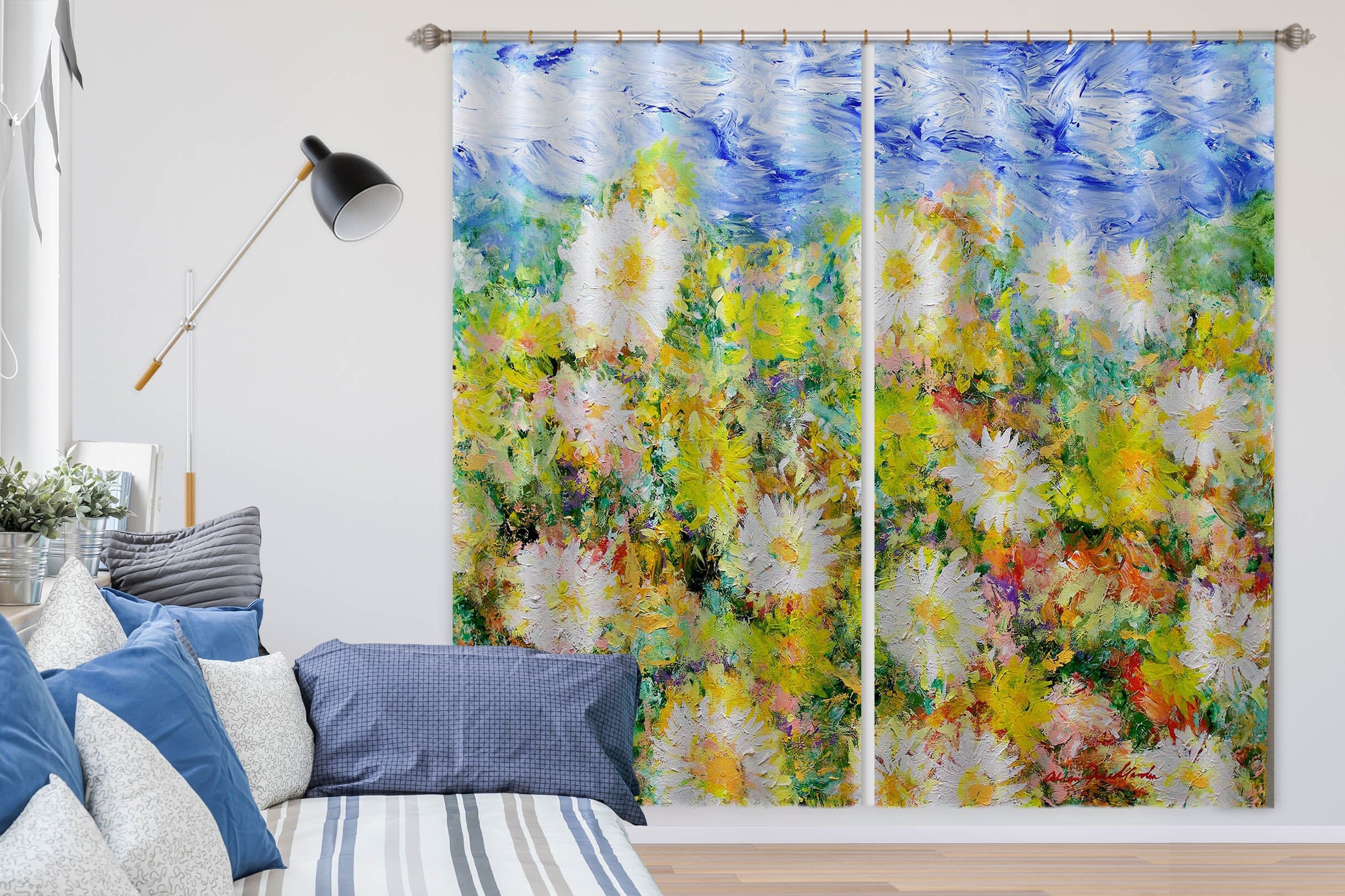 3D Little Chrysanthemum 265 Allan P. Friedlander Curtain Curtains Drapes Curtains AJ Creativity Home 