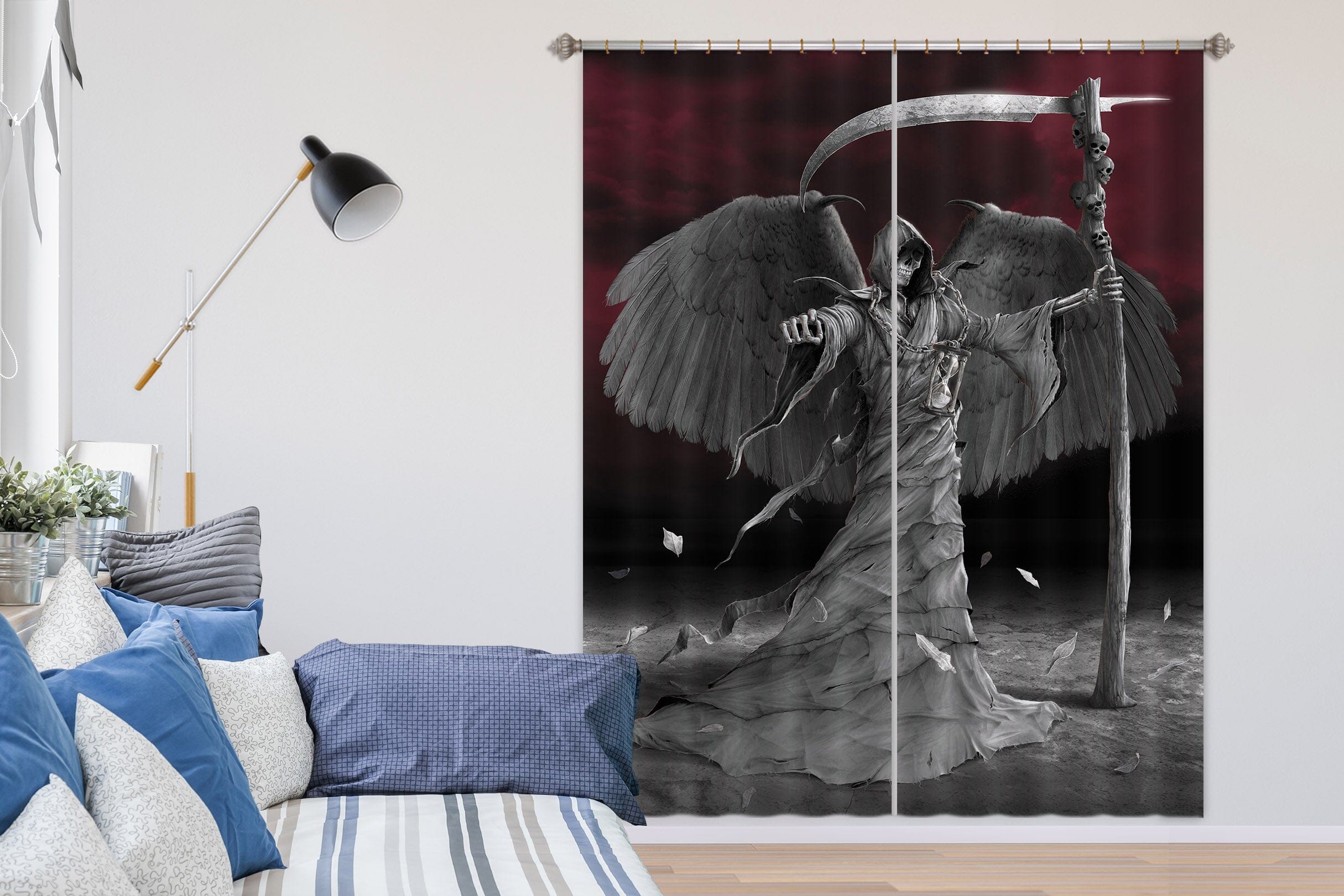 3D Time Is Up 083 Vincent Hie Curtain Curtains Drapes Curtains AJ Creativity Home 