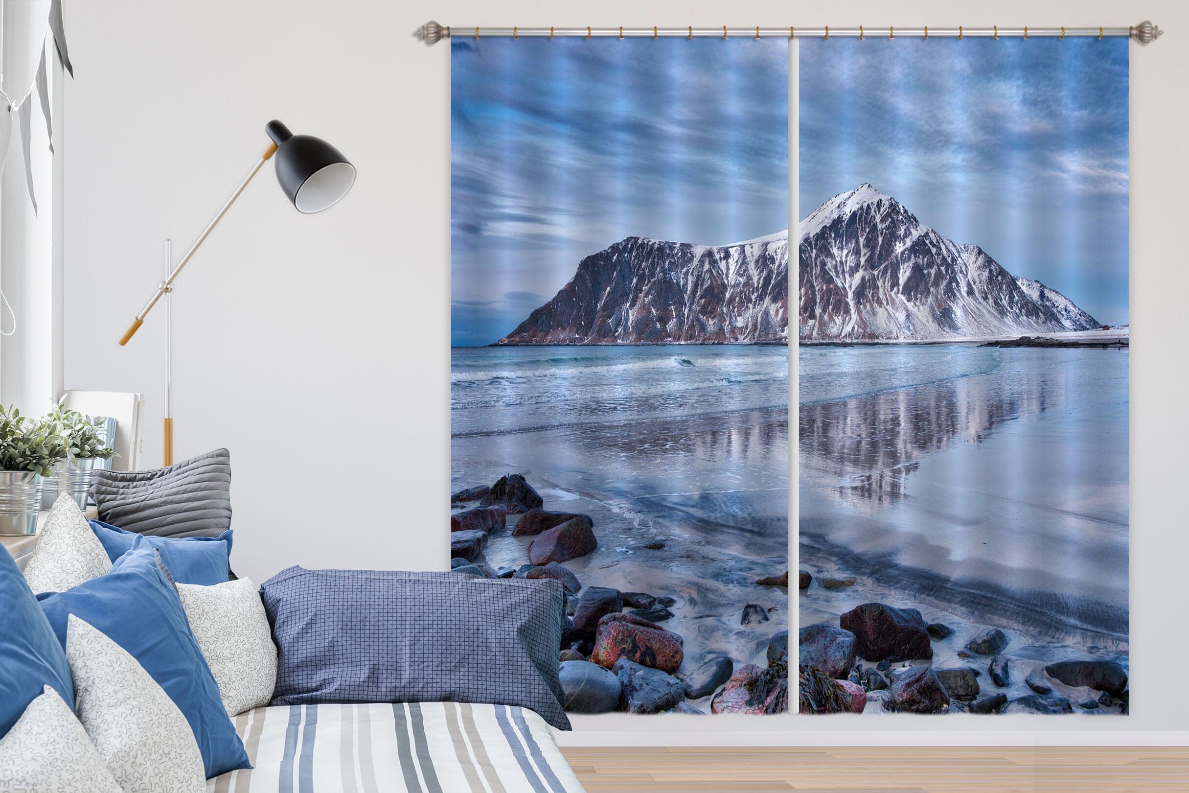 3D Snow Mountain 110 Marco Carmassi Curtain Curtains Drapes Curtains AJ Creativity Home 