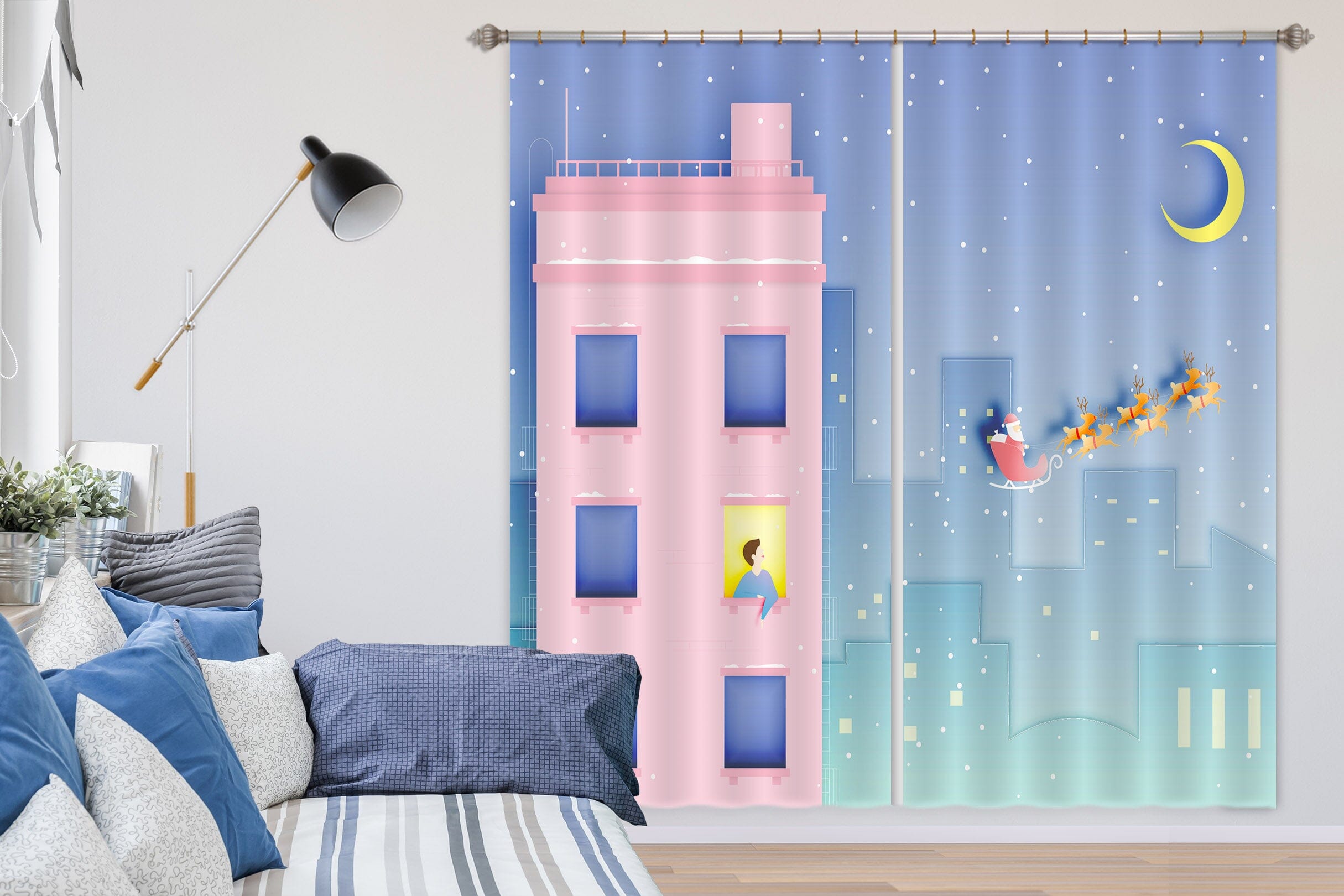 3D Pink House 793 Curtains Drapes Wallpaper AJ Wallpaper 