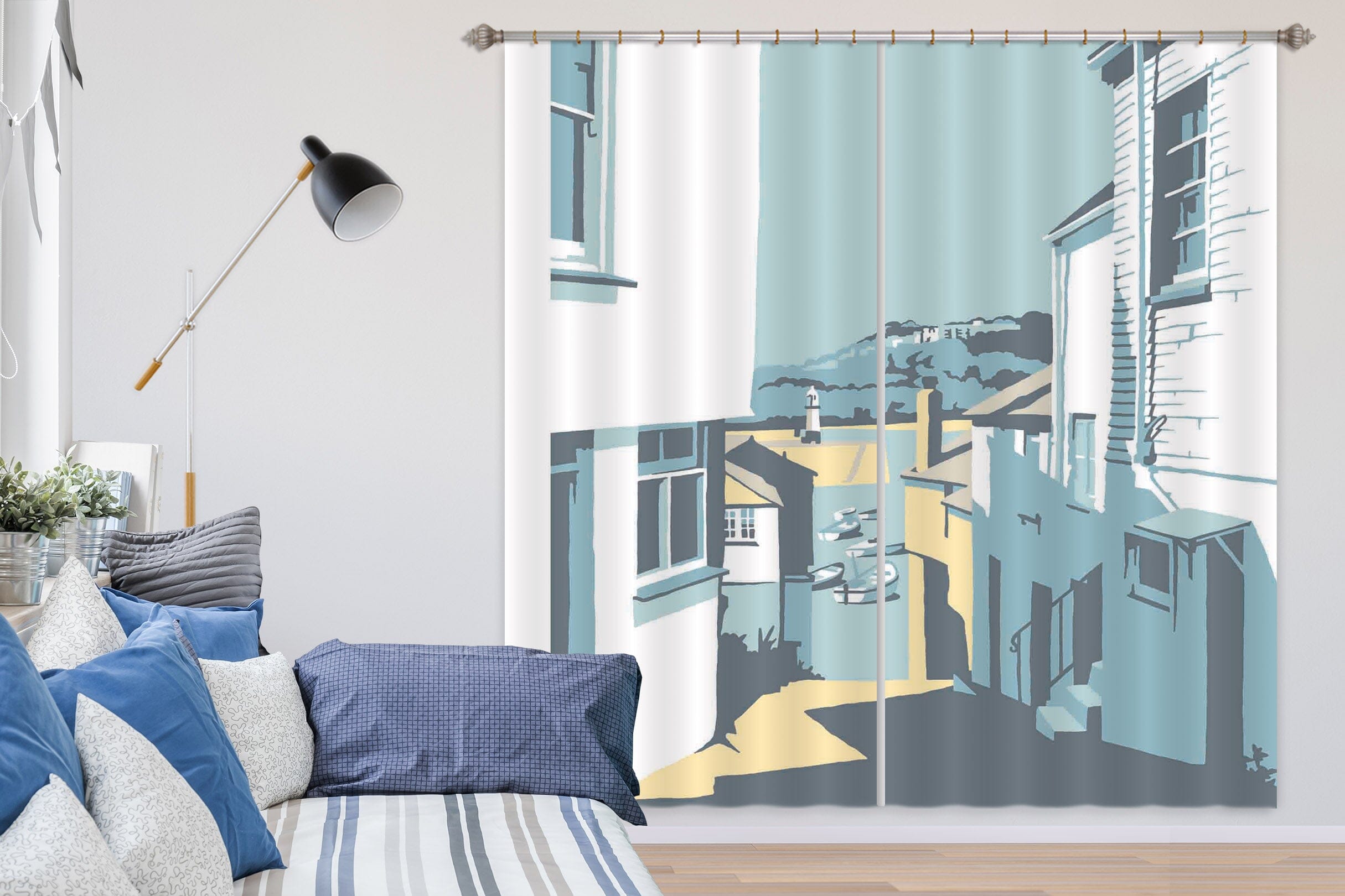 3D Street 157 Steve Read Curtain Curtains Drapes Curtains AJ Creativity Home 