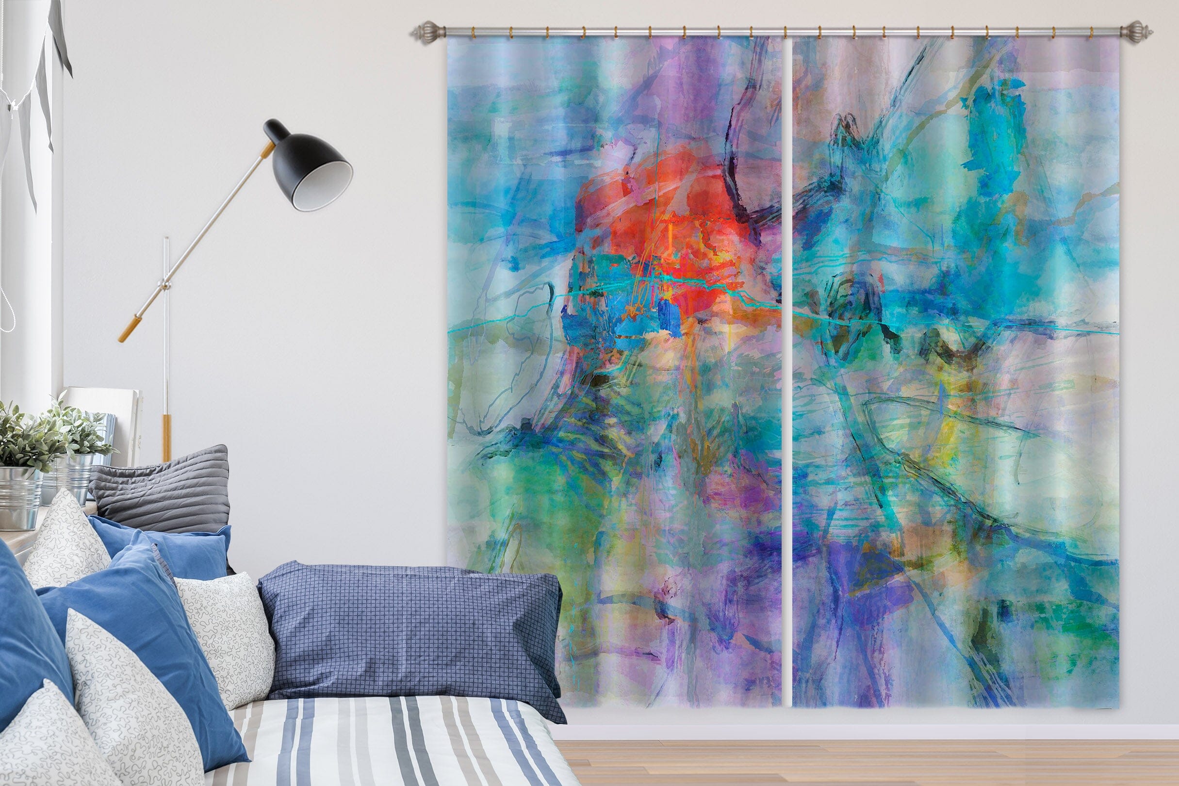 3D Color Splash 208 Michael Tienhaara Curtain Curtains Drapes Curtains AJ Creativity Home 