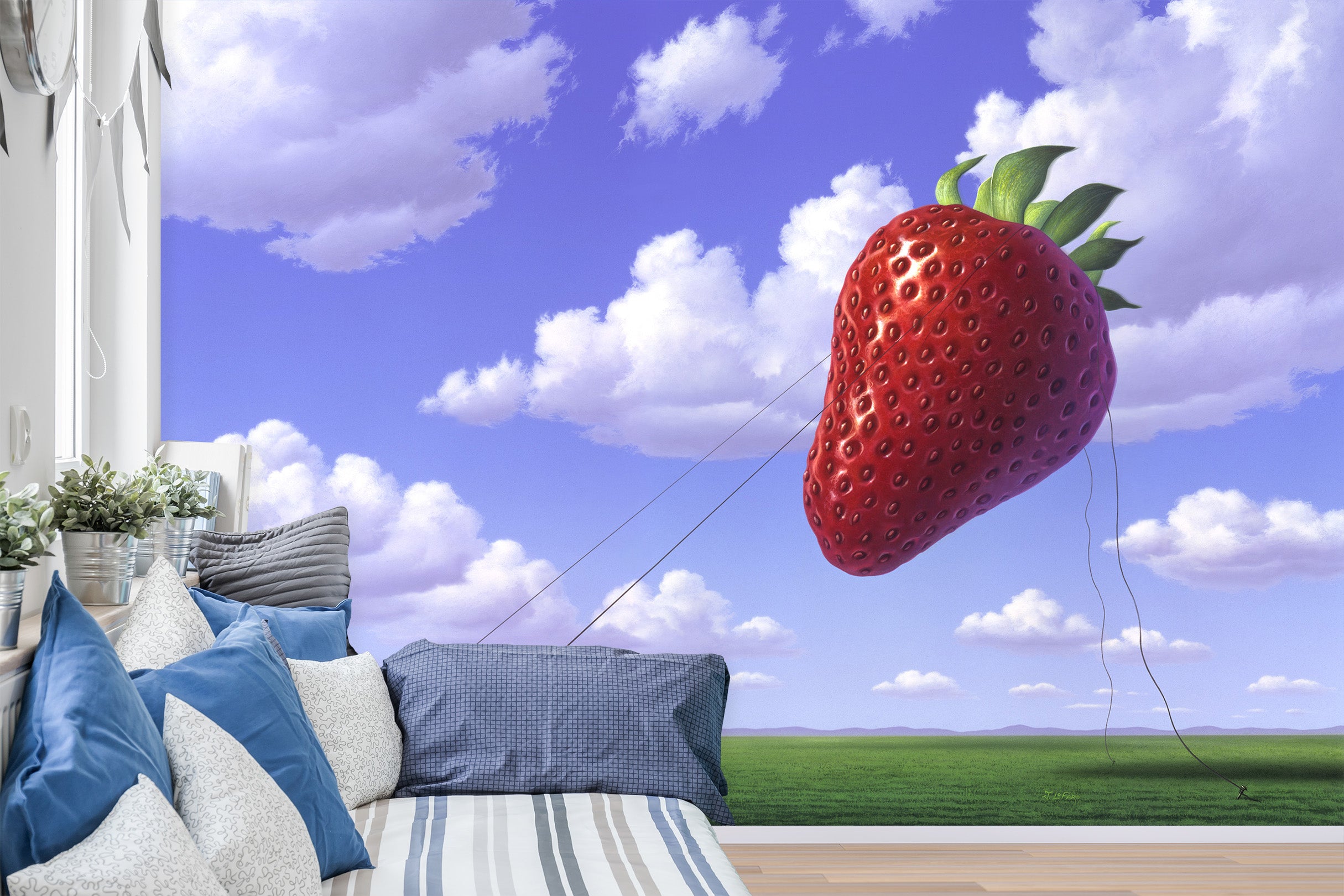 3D Strawberry Sky 85009 Jerry LoFaro Wall Mural Wall Murals