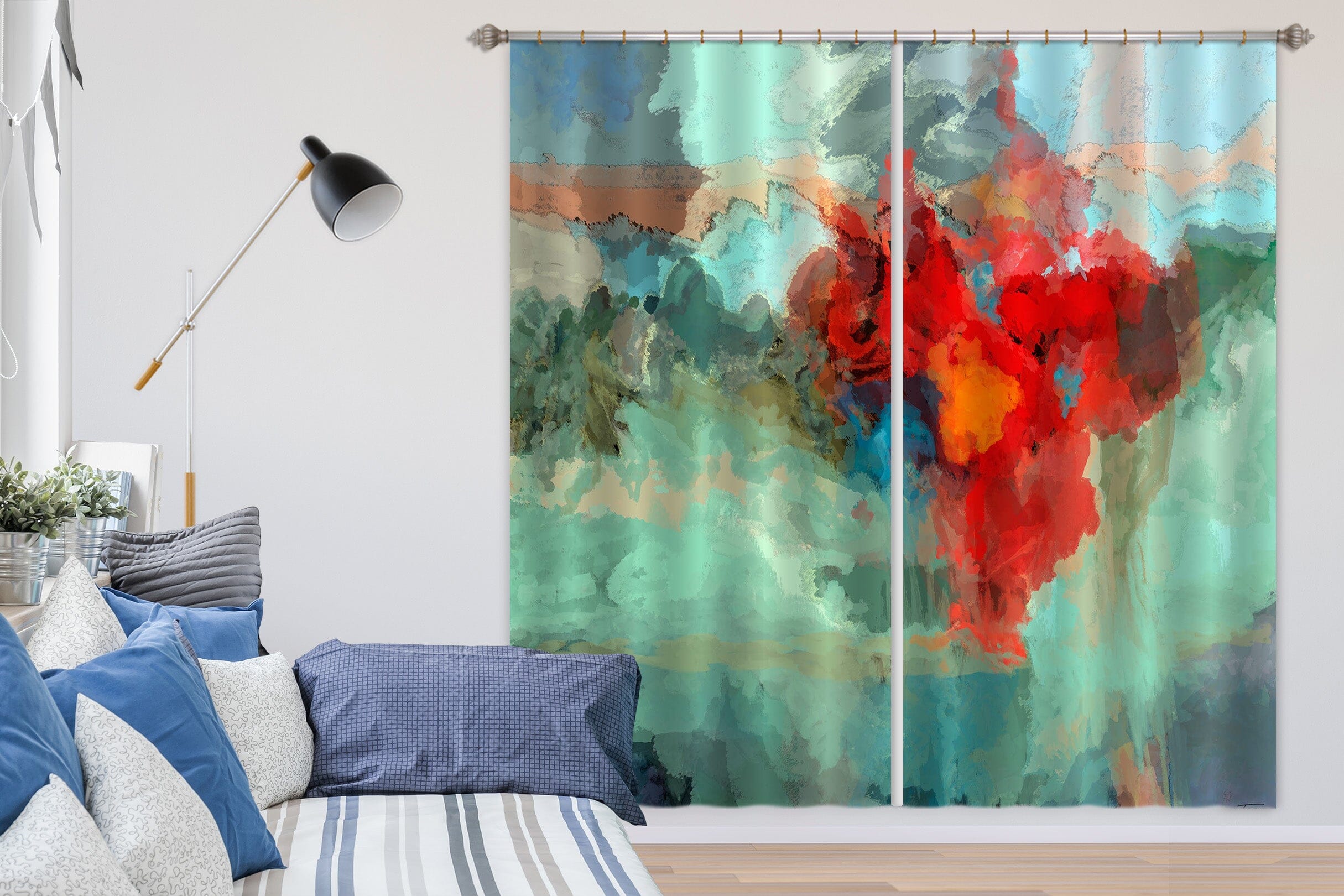 3D Red Smoke 246 Michael Tienhaara Curtain Curtains Drapes Curtains AJ Creativity Home 
