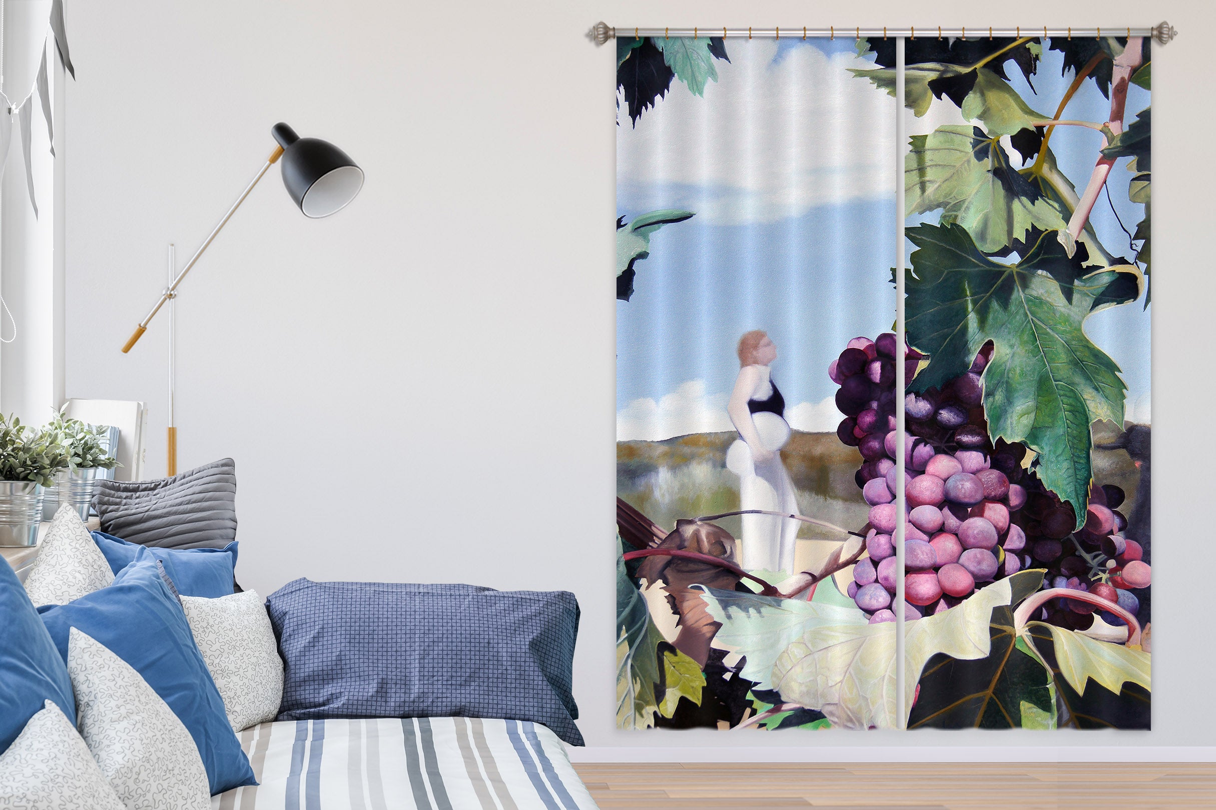 3D Purple Grapes 11033 Matthew Holden Bates Curtain Curtains Drapes