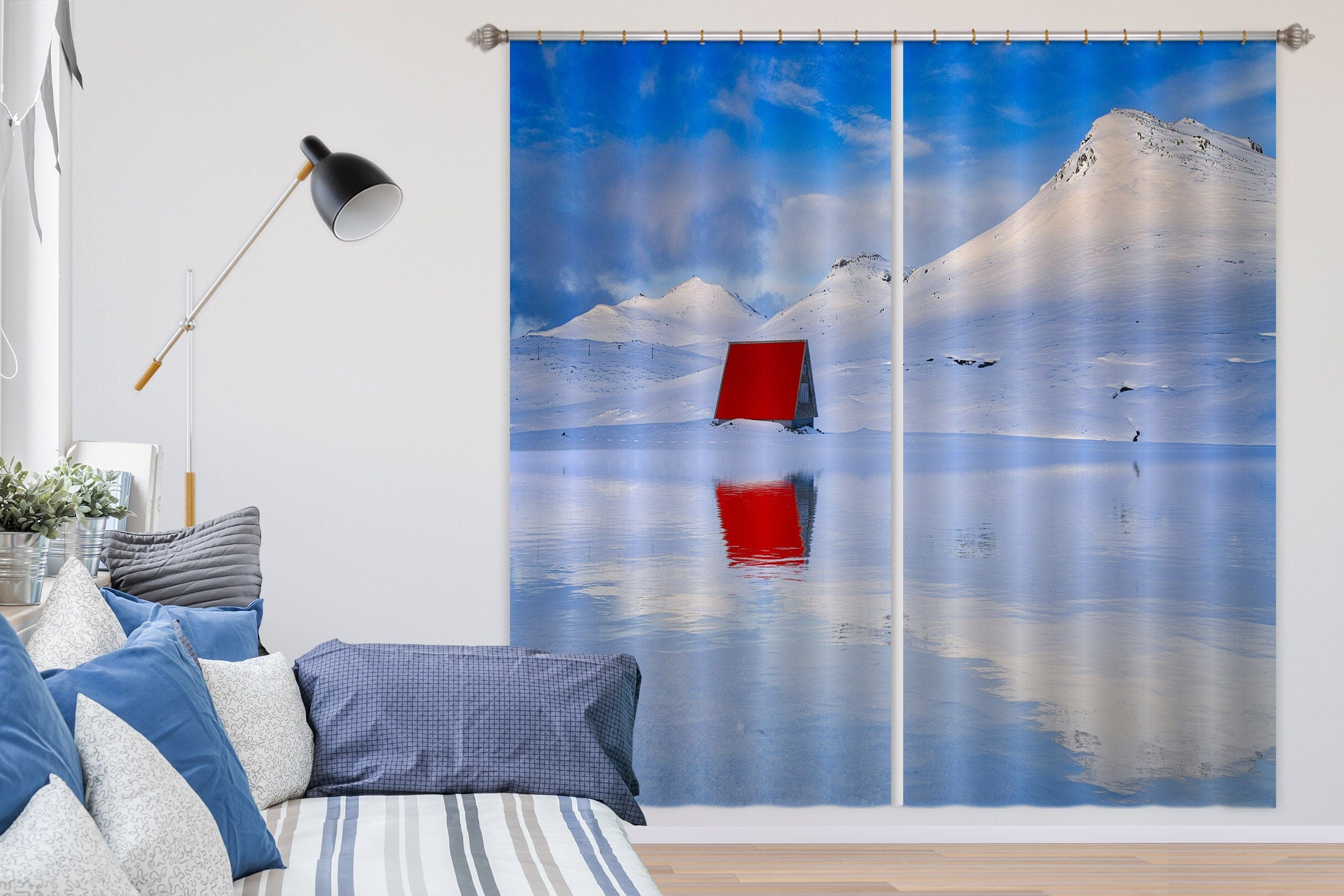 3D Red House 153 Marco Carmassi Curtain Curtains Drapes Curtains AJ Creativity Home 