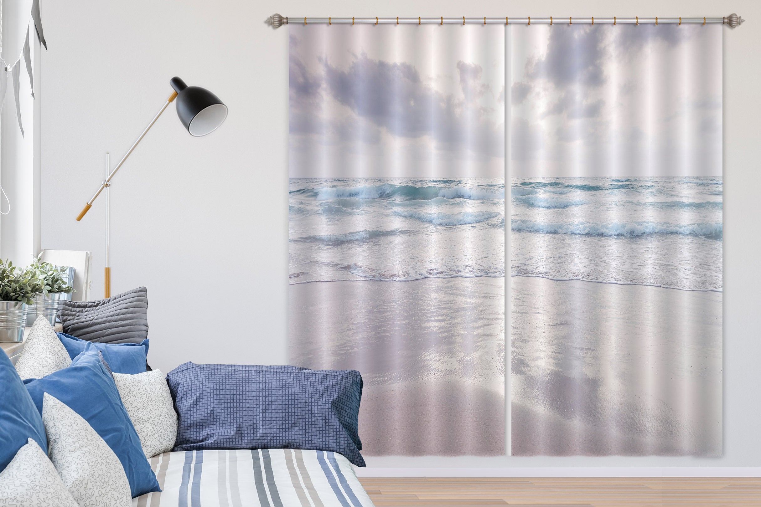 3D Beach Waves 6519 Assaf Frank Curtain Curtains Drapes