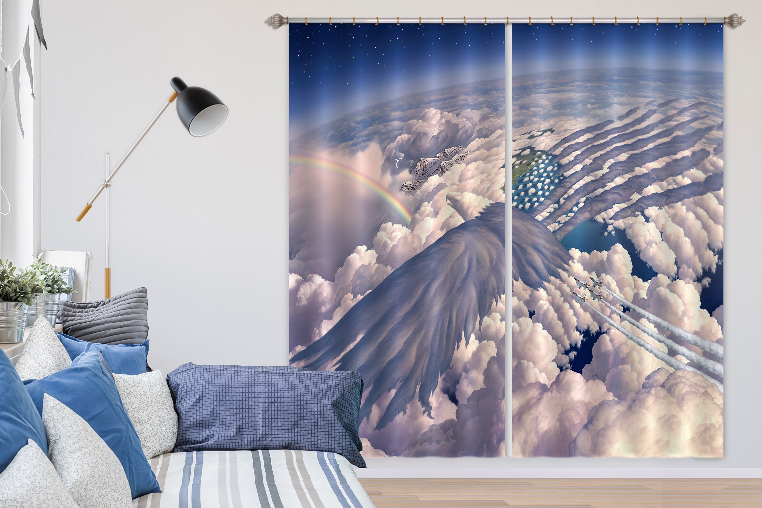 3D Clouds 86087 Jerry LoFaro Curtain Curtains Drapes