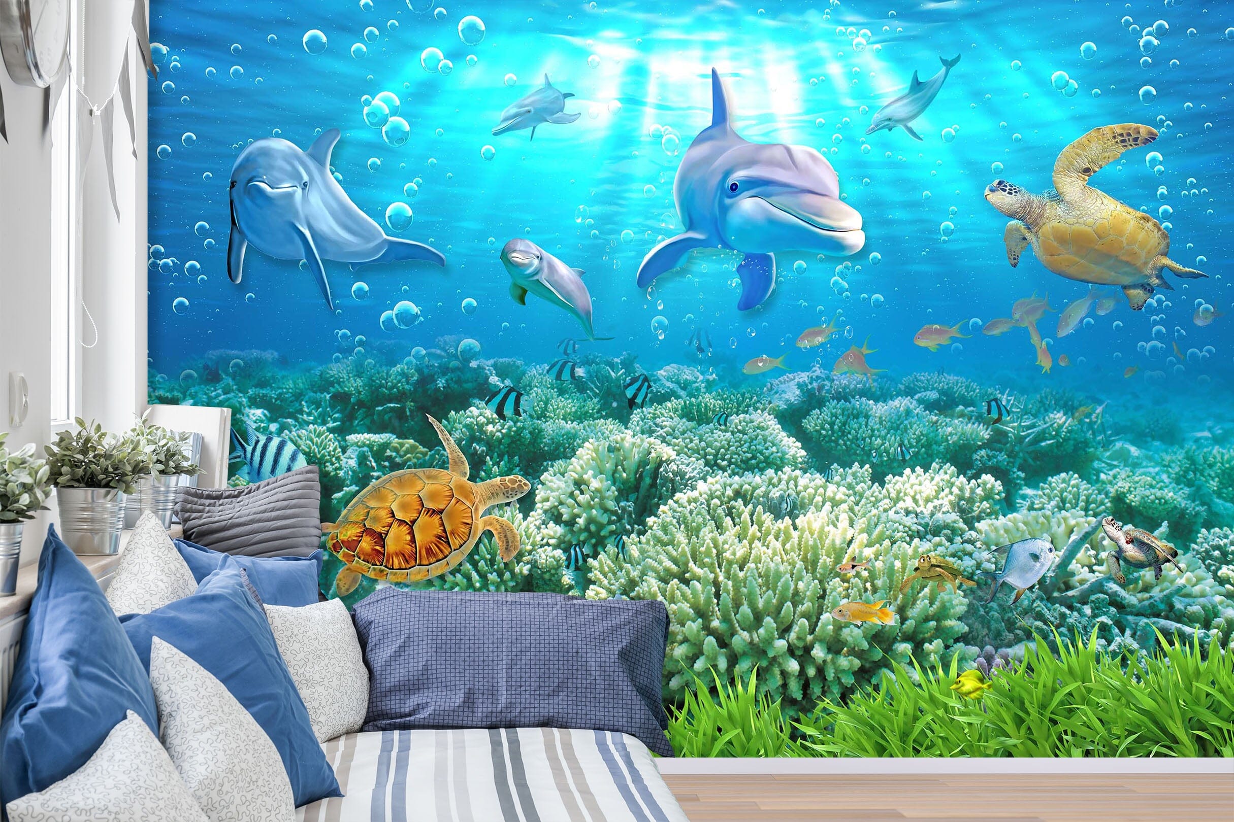 3D The Underwater World 1423 Wall Murals Wallpaper AJ Wallpaper 2 
