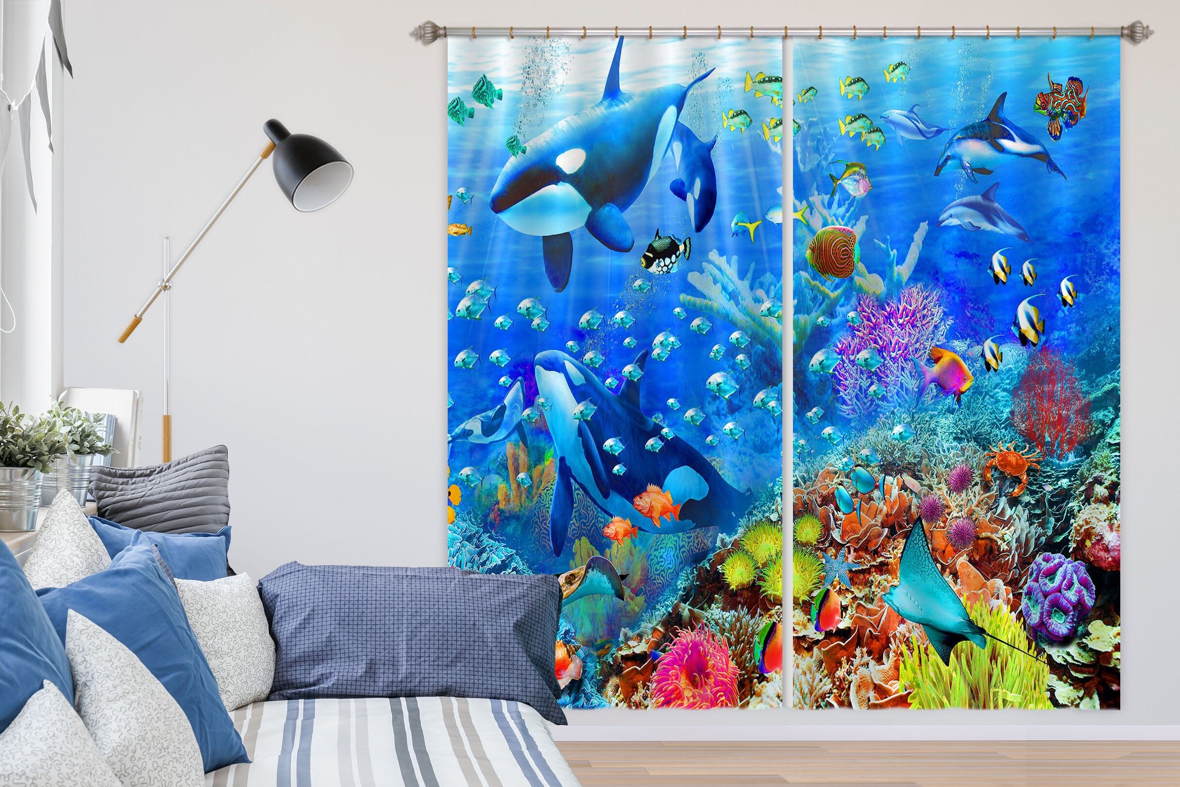 3D The Underwater World 051 Adrian Chesterman Curtain Curtains Drapes Curtains AJ Creativity Home 
