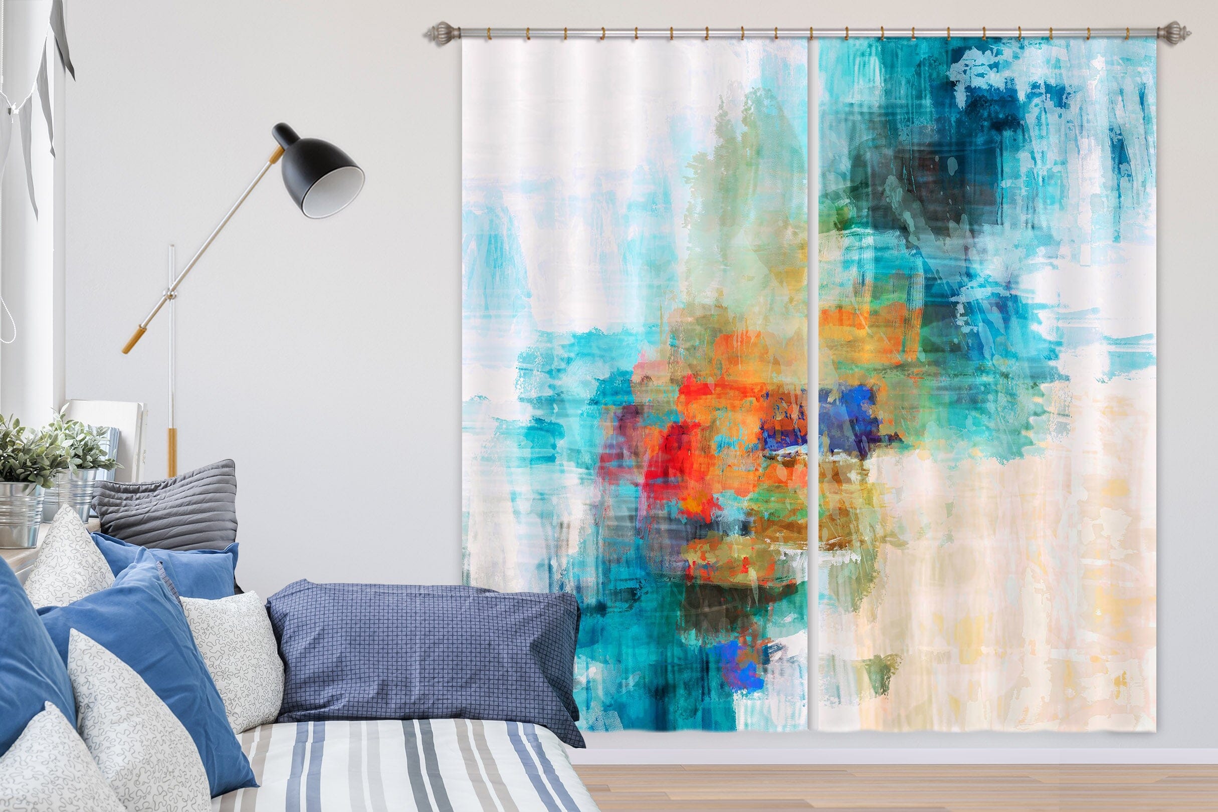 3D Blue Sea 205 Michael Tienhaara Curtain Curtains Drapes Curtains AJ Creativity Home 