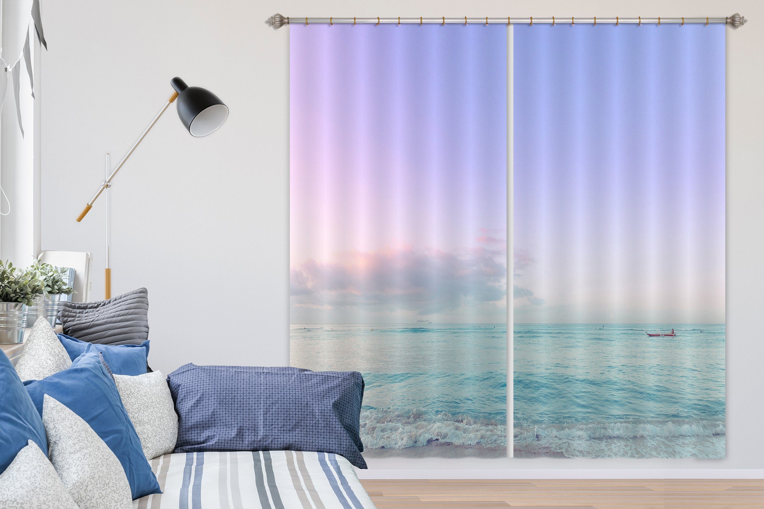 3D Beautiful Sky 053 Noirblanc777 Curtain Curtains Drapes Curtains AJ Creativity Home 