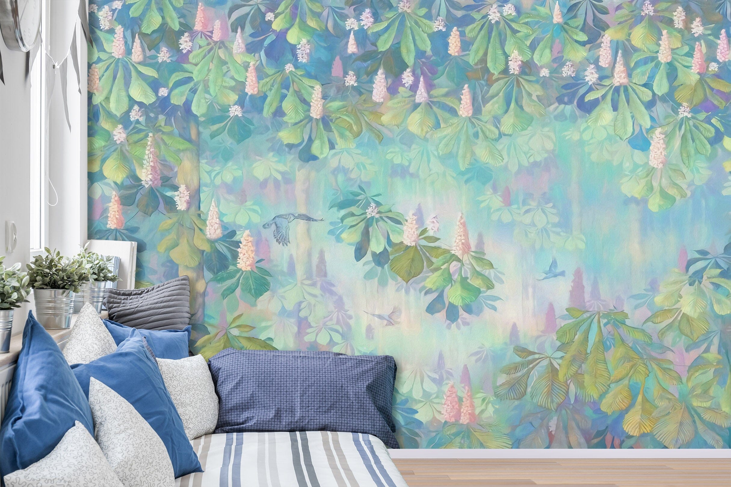 3D Garden Violet 045 Wall Murals Wallpaper AJ Wallpaper 2 