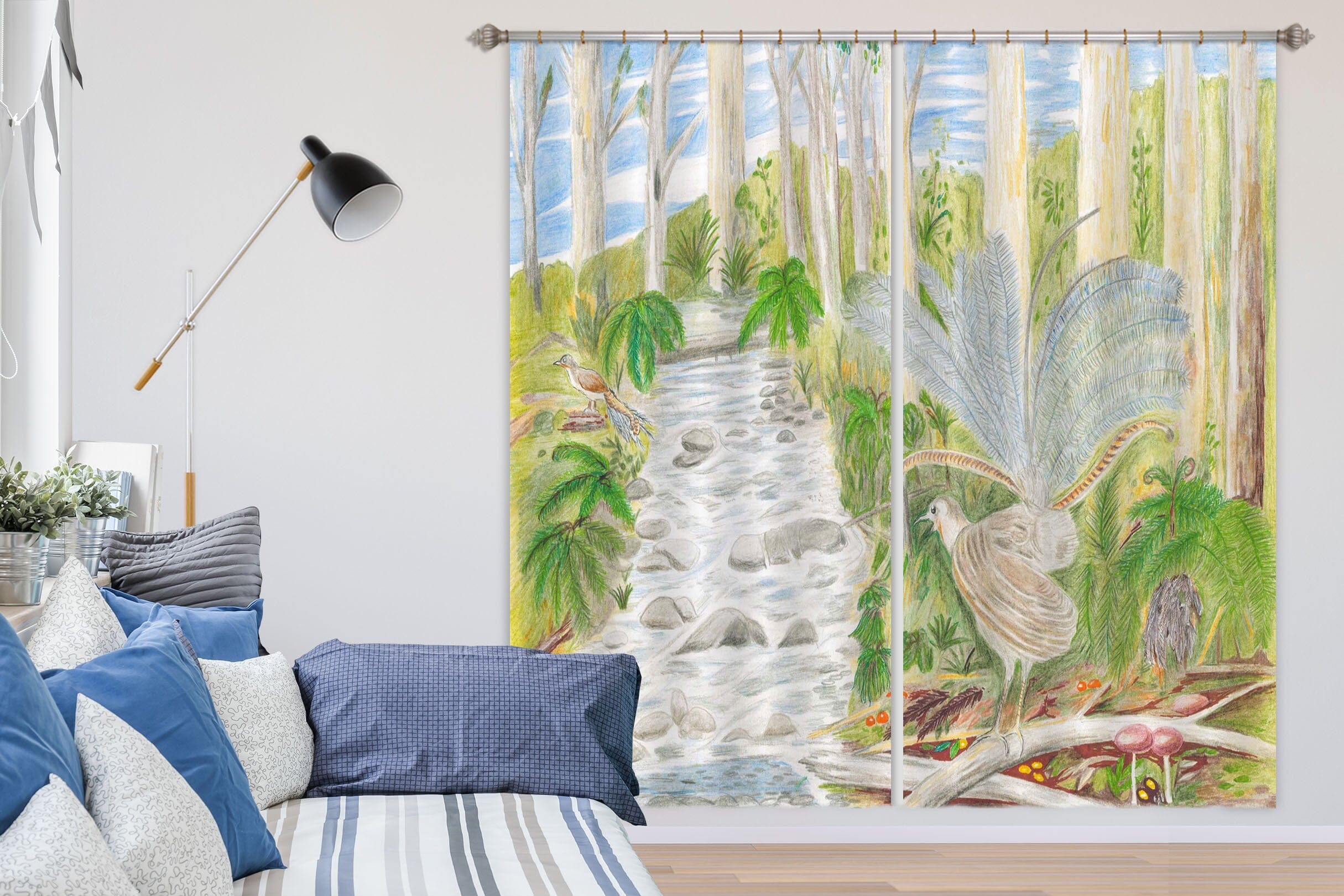 3D Forest Path 051 Michael Sewell Curtain Curtains Drapes Curtains AJ Creativity Home 