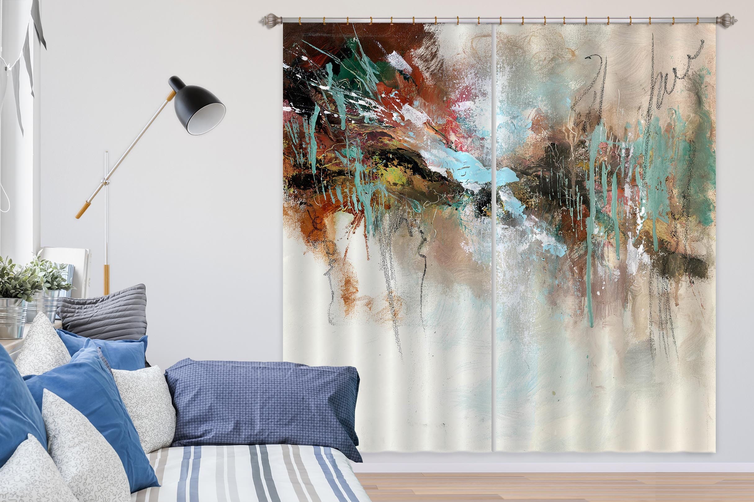 3D Seaside City 008 Anne Farrall Doyle Curtain Curtains Drapes Curtains AJ Creativity Home 