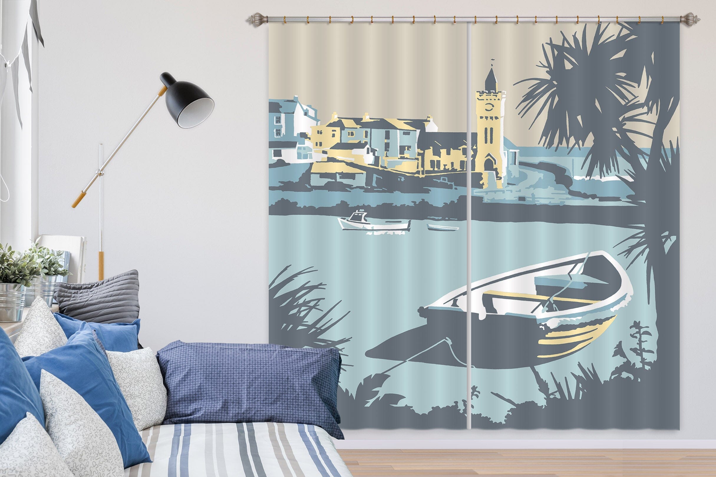 3D Porthleven 136 Steve Read Curtain Curtains Drapes Curtains AJ Creativity Home 