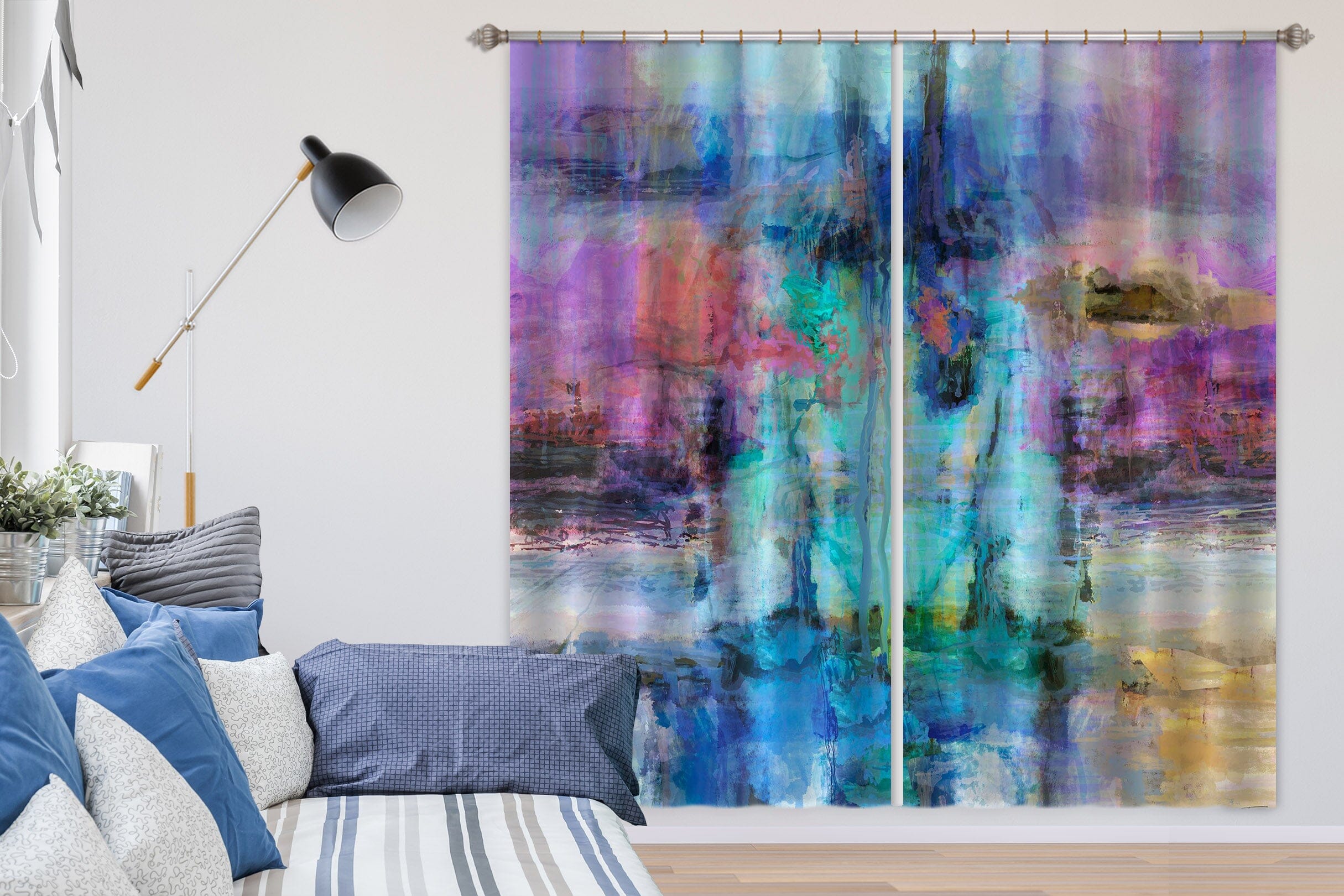 3D Blue Sea 224 Michael Tienhaara Curtain Curtains Drapes Curtains AJ Creativity Home 