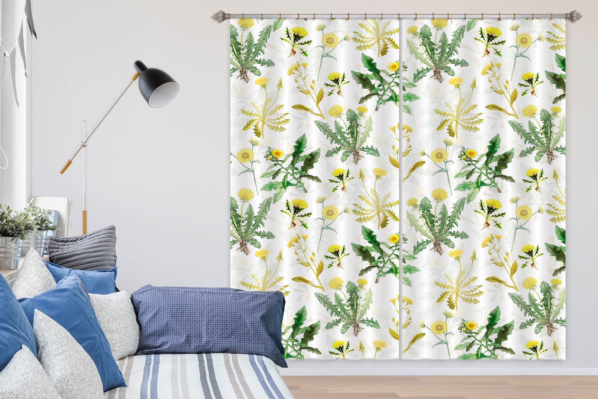 3D Chrysanthemum Growth 266 Uta Naumann Curtain Curtains Drapes