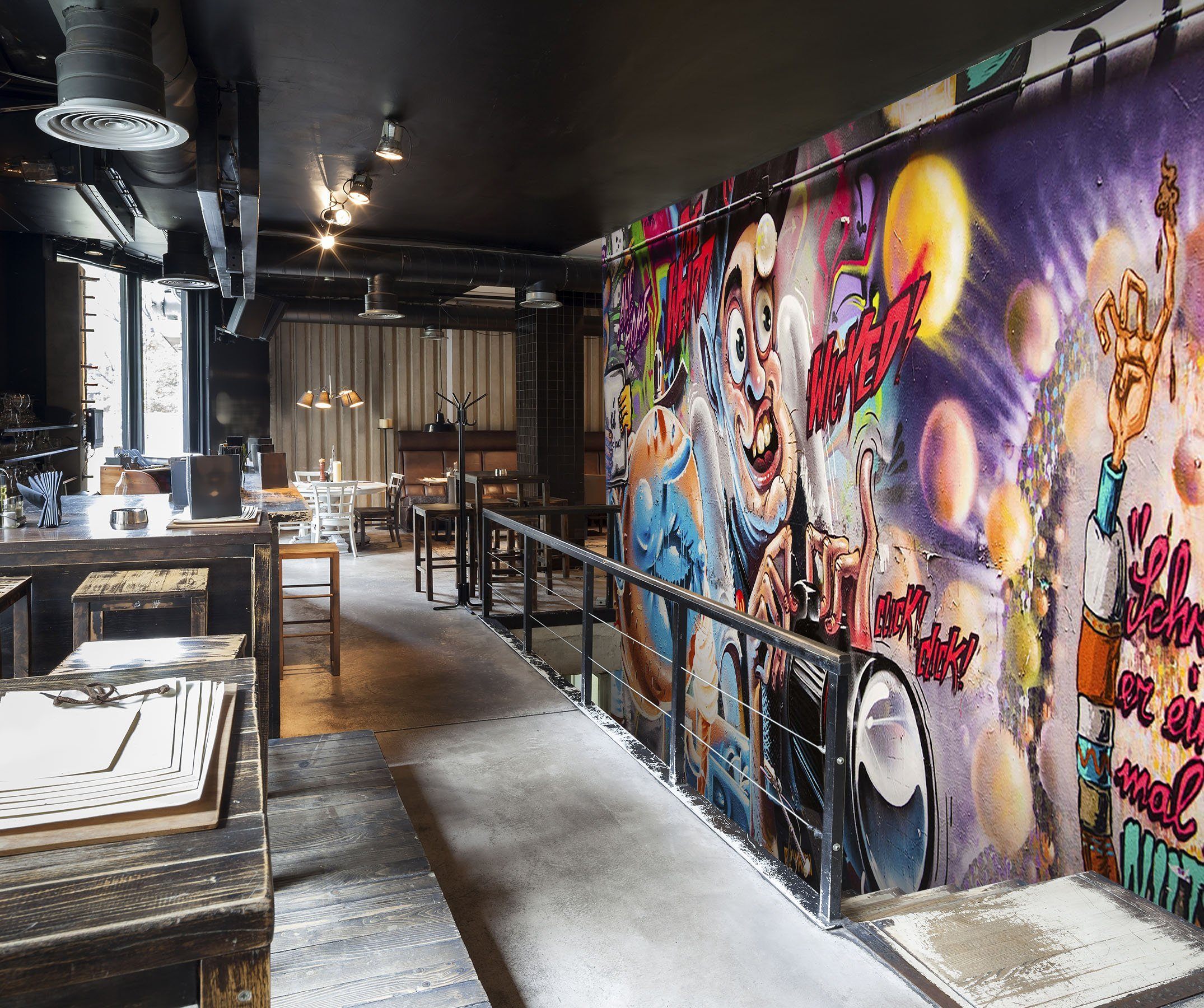 3D Abstract Graffiti 01 Wall Murals Wallpaper AJ Wallpaper 2 