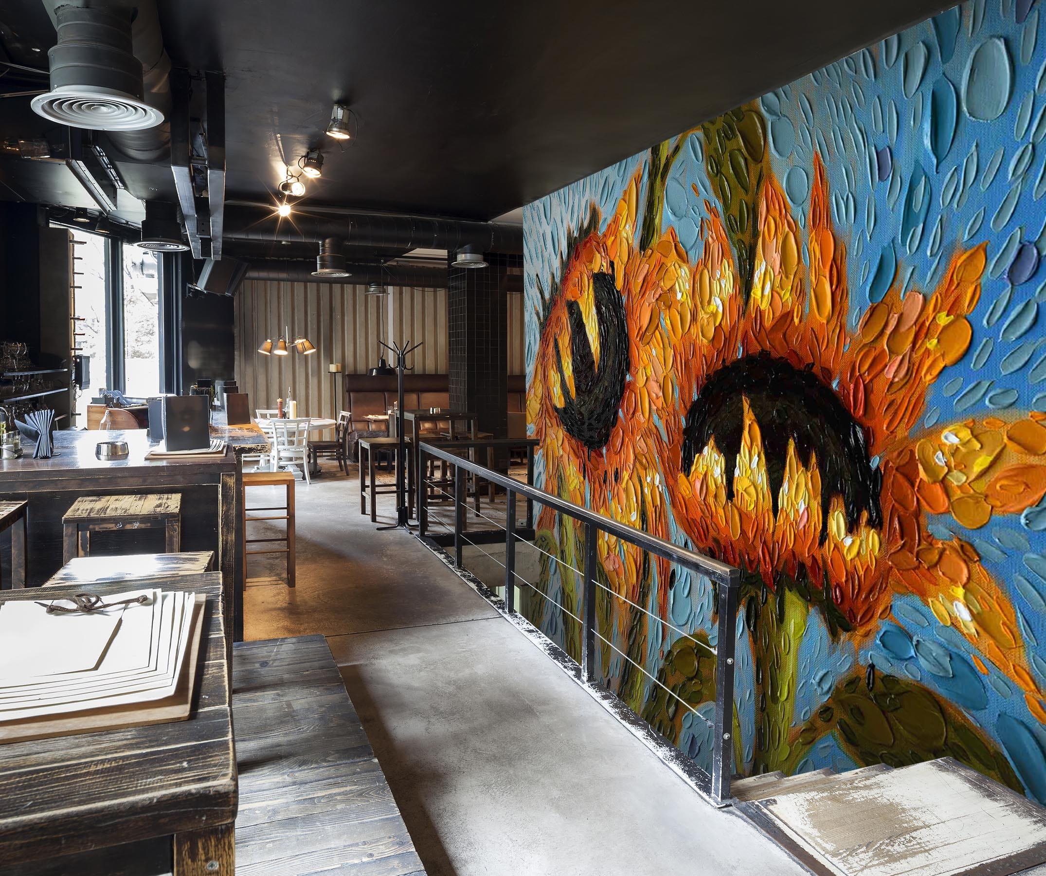 3D Serenity Sunflowers 1414 Dena Tollefson Wall Mural Wall Murals Wallpaper AJ Wallpaper 2 