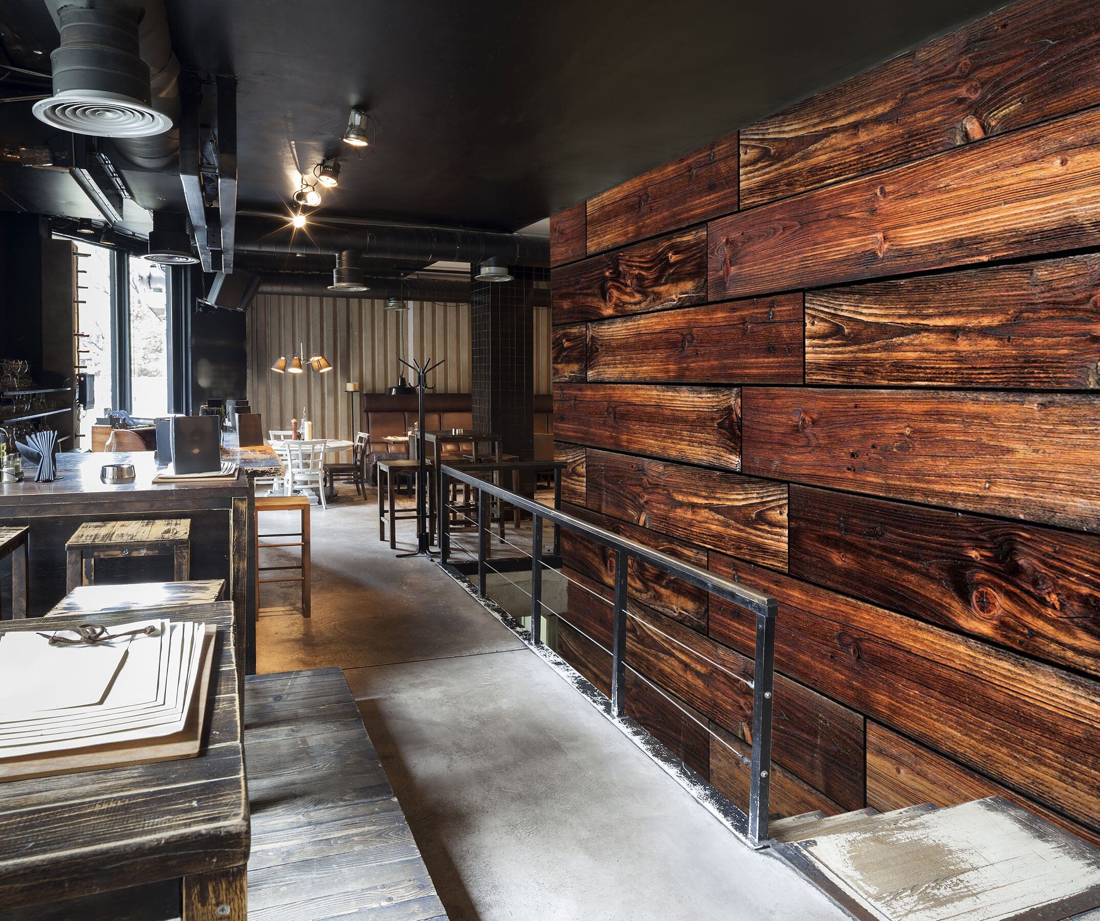 3D Wooden Restaurant 1922 Wall Murals Wallpaper AJ Wallpaper 2 