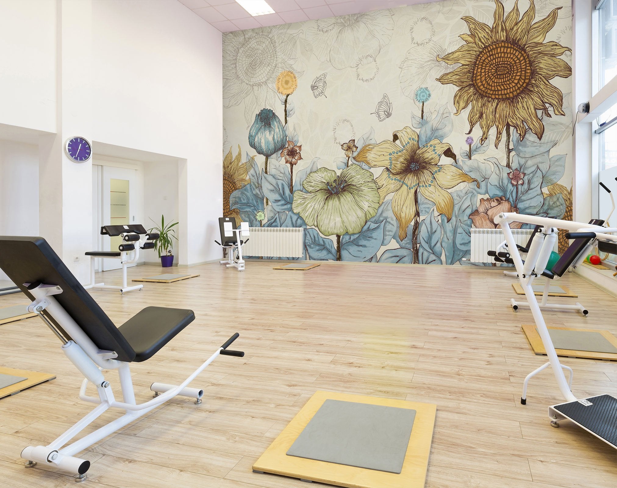 3D colorful flowers 05 Wall Murals Wallpaper AJ Wallpaper 