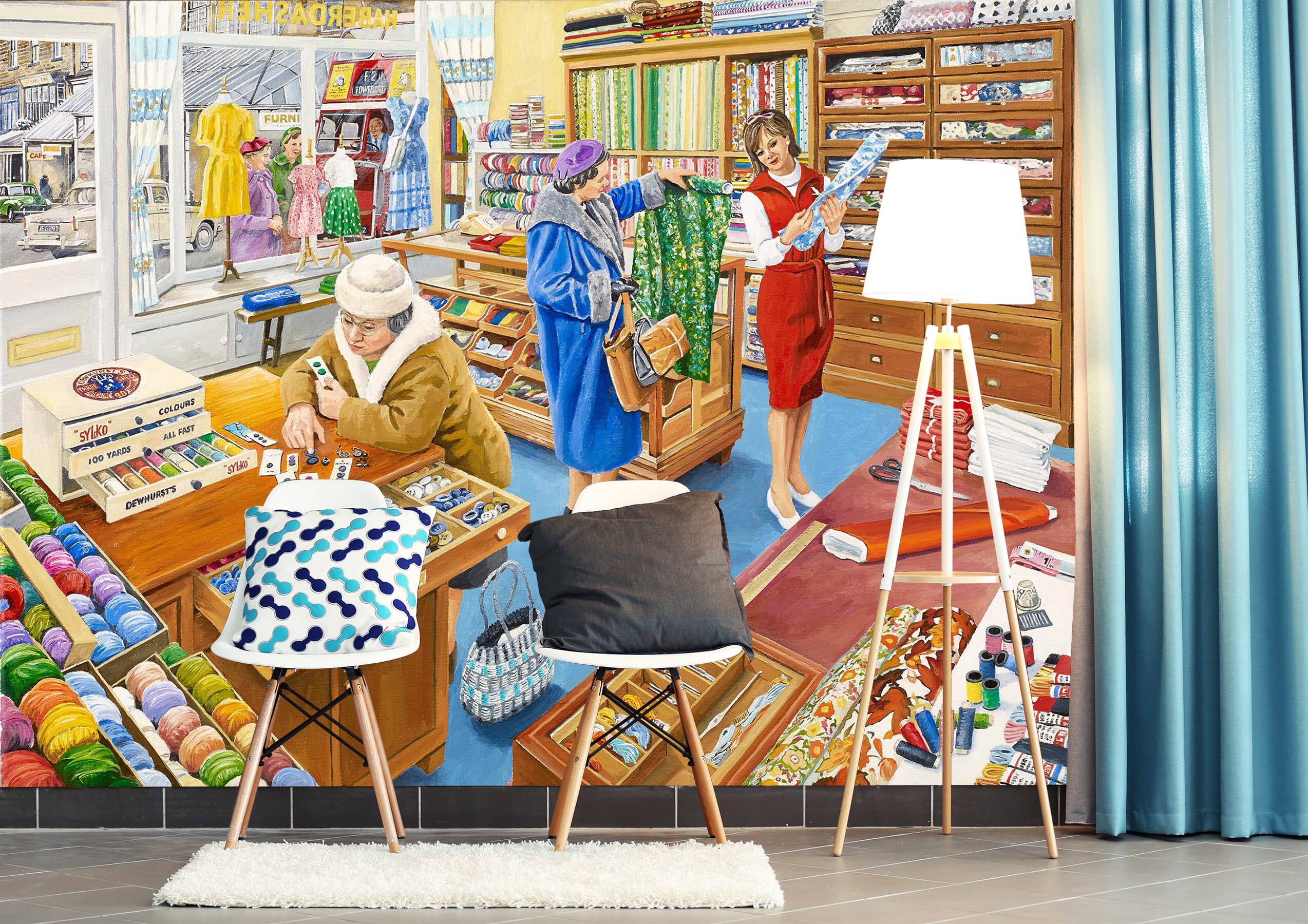 3D The Haberdasher 1059 Trevor Mitchell Wall Mural Wall Murals Wallpaper AJ Wallpaper 2 