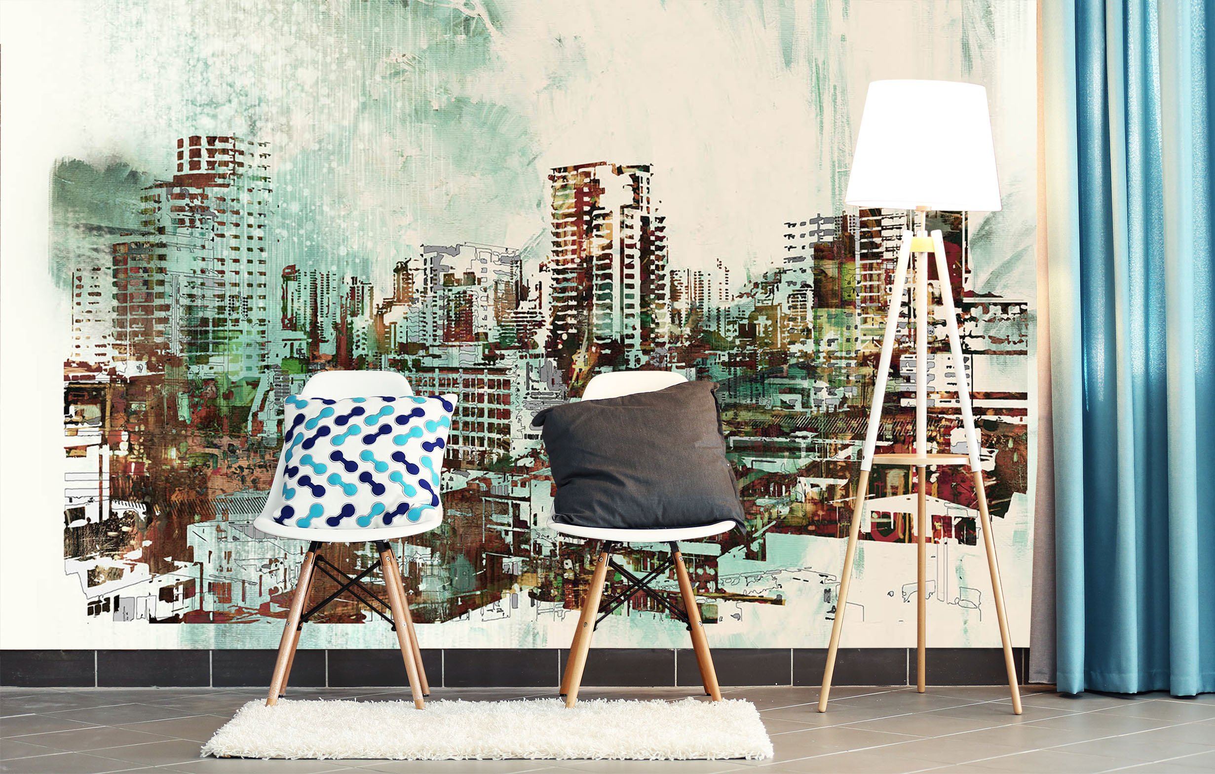 3D Oil Painting City 631 Wallpaper AJ Wallpaper 2 