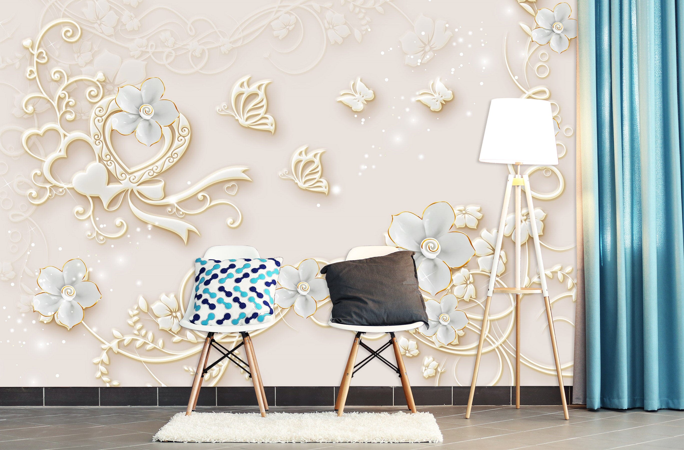 3D Pink Rose 1521 Wall Murals Wallpaper AJ Wallpaper 2 