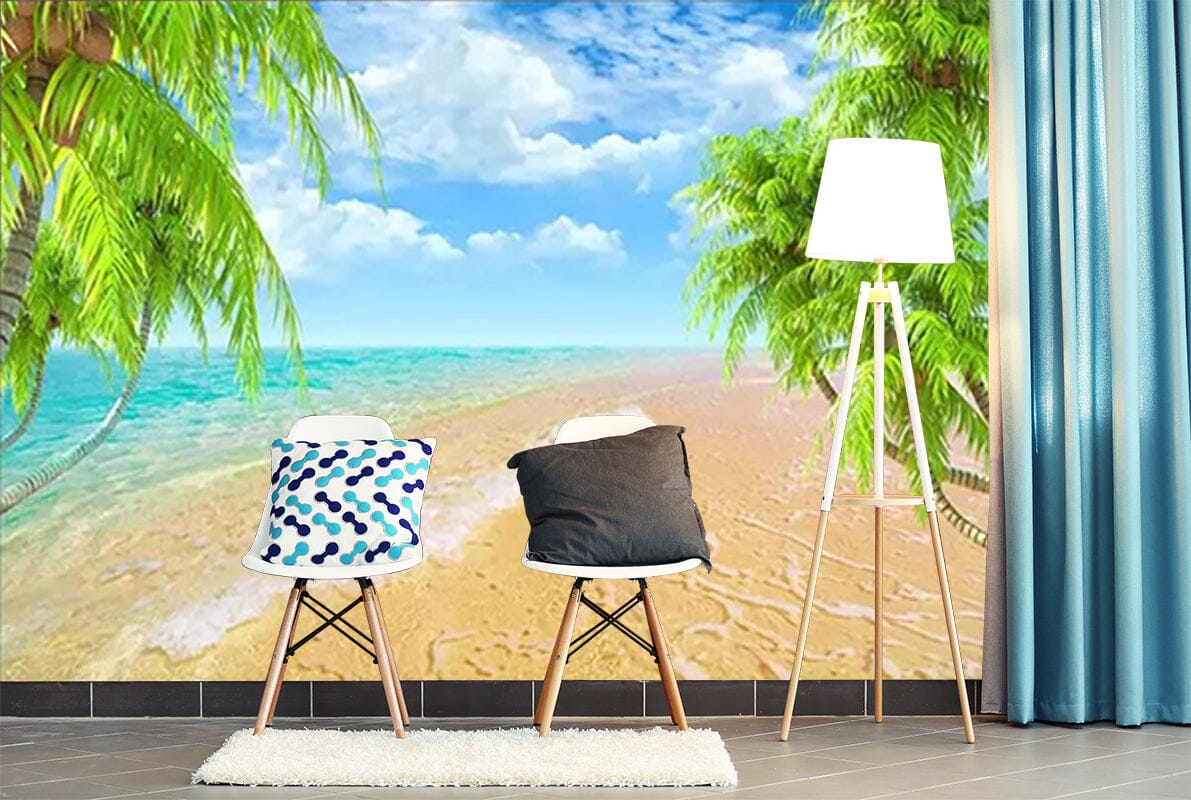 3D Coconut Palm Tree 128 Wall Murals Wallpaper AJ Wallpaper 2 