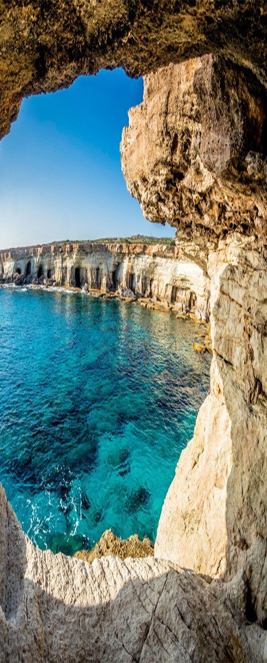 3D bridge cave clear water door mural Wallpaper AJ Wallpaper 