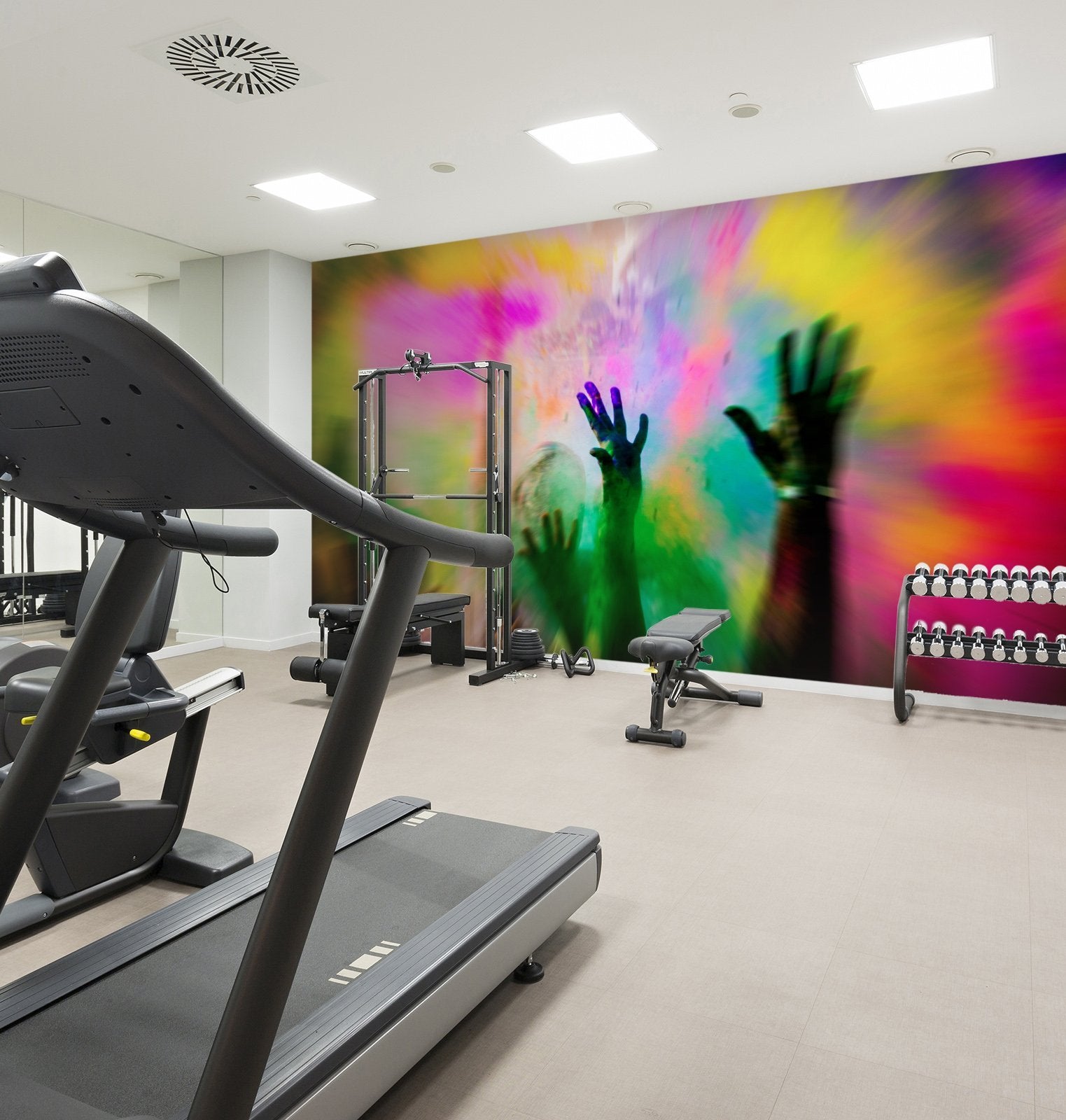 3D color run 32 Wall Murals Wallpaper AJ Wallpaper 