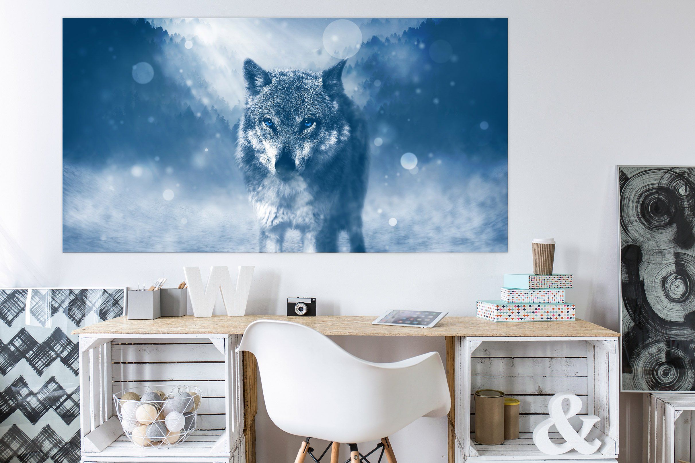 3D Wolf 131 Animal Wall Stickers Wallpaper AJ Wallpaper 2 