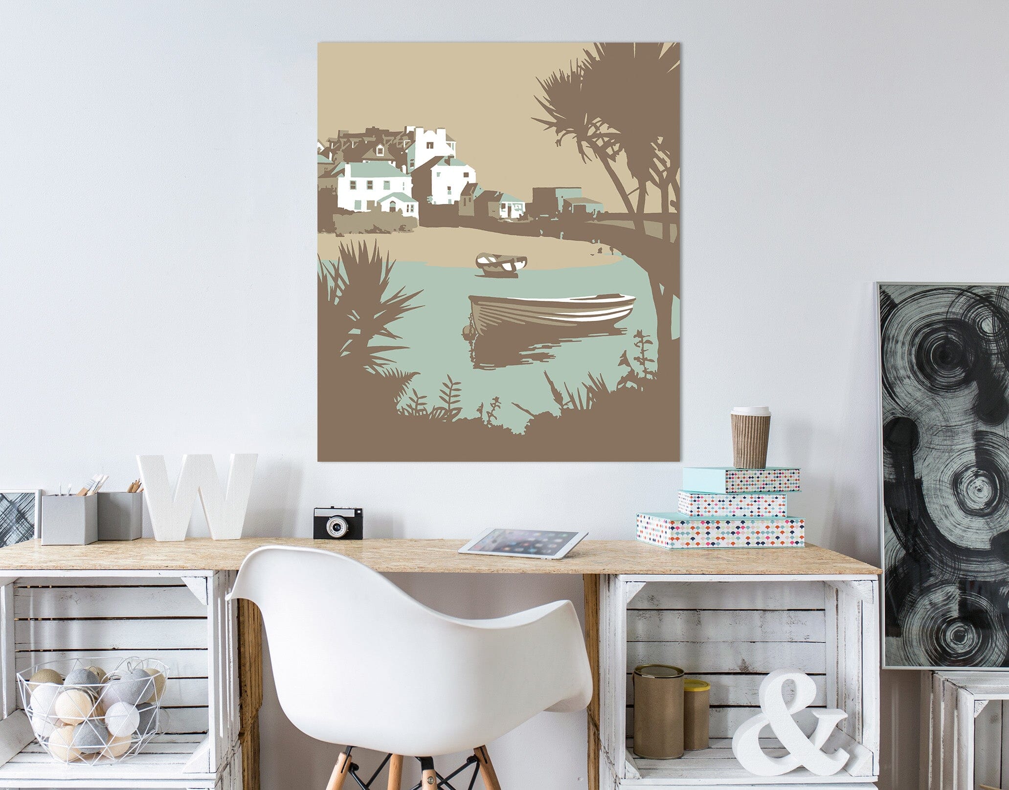 3D River Boat 067 Steve Read Wall Sticker Wallpaper AJ Wallpaper 2 