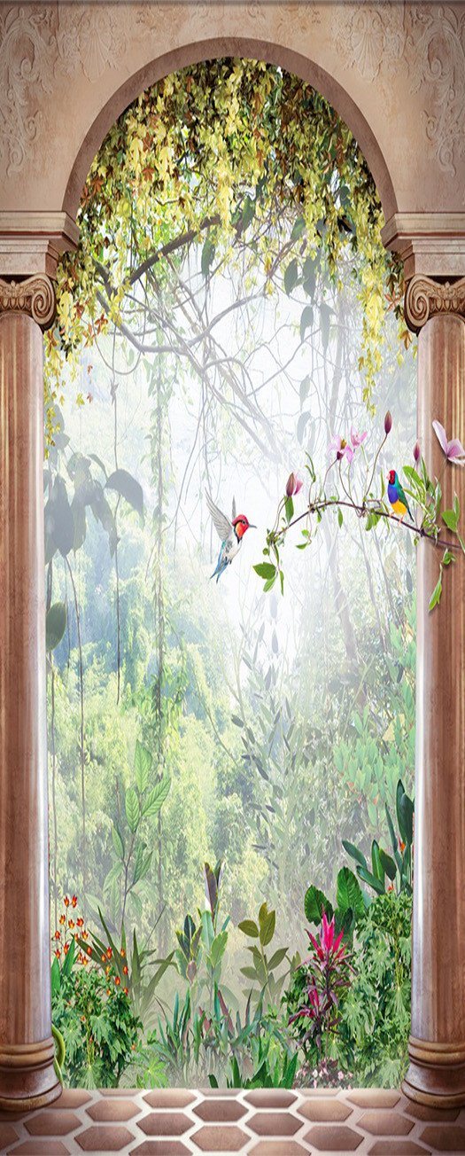 3D squid brightness plantation door mural Wallpaper AJ Wallpaper 