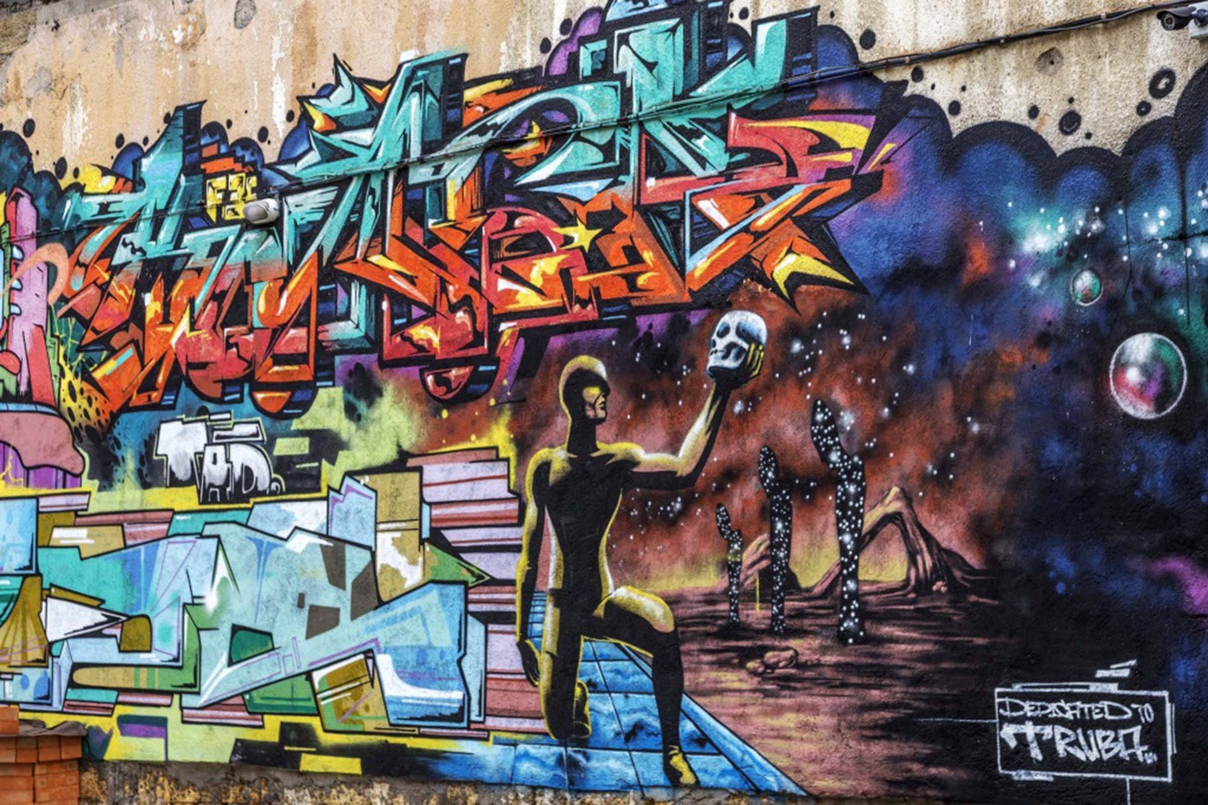 3D Interesting Graffiti 404 Garage Door Mural Wallpaper AJ Wallpaper 