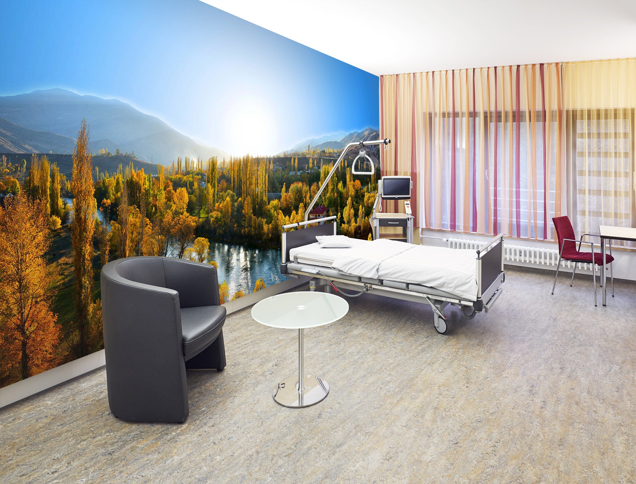 3D Forest Rriver House 219 Wall Murals