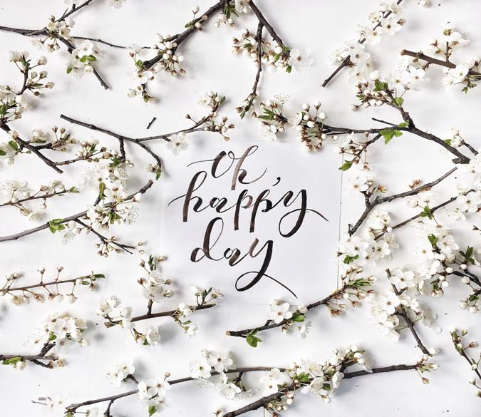 3D Flower Branch Happy Day 79 Wallpaper AJ Wallpaper 