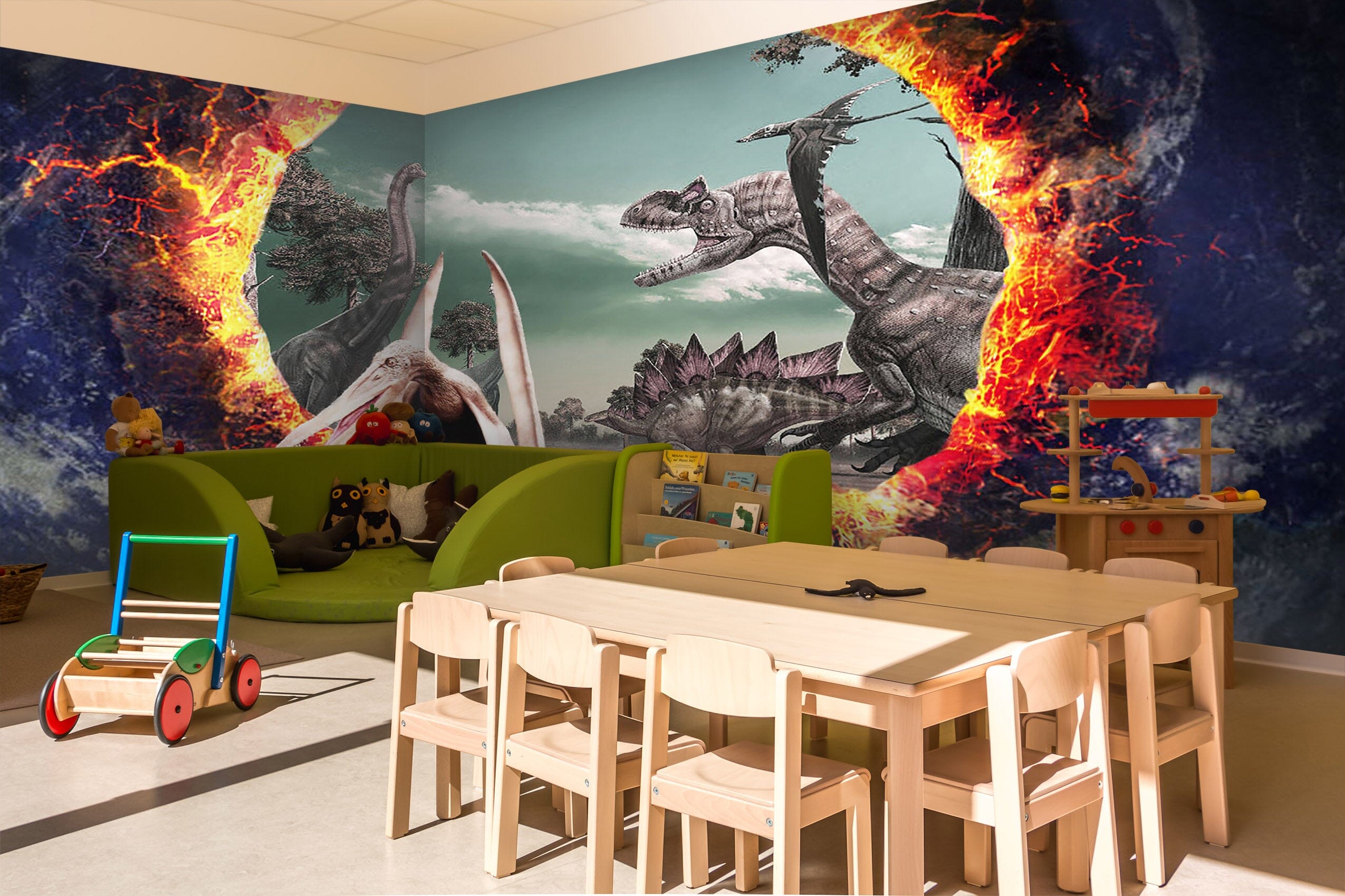 3D Magma Dinosaur 039 Wall Murals Wallpaper AJ Wallpaper 2 