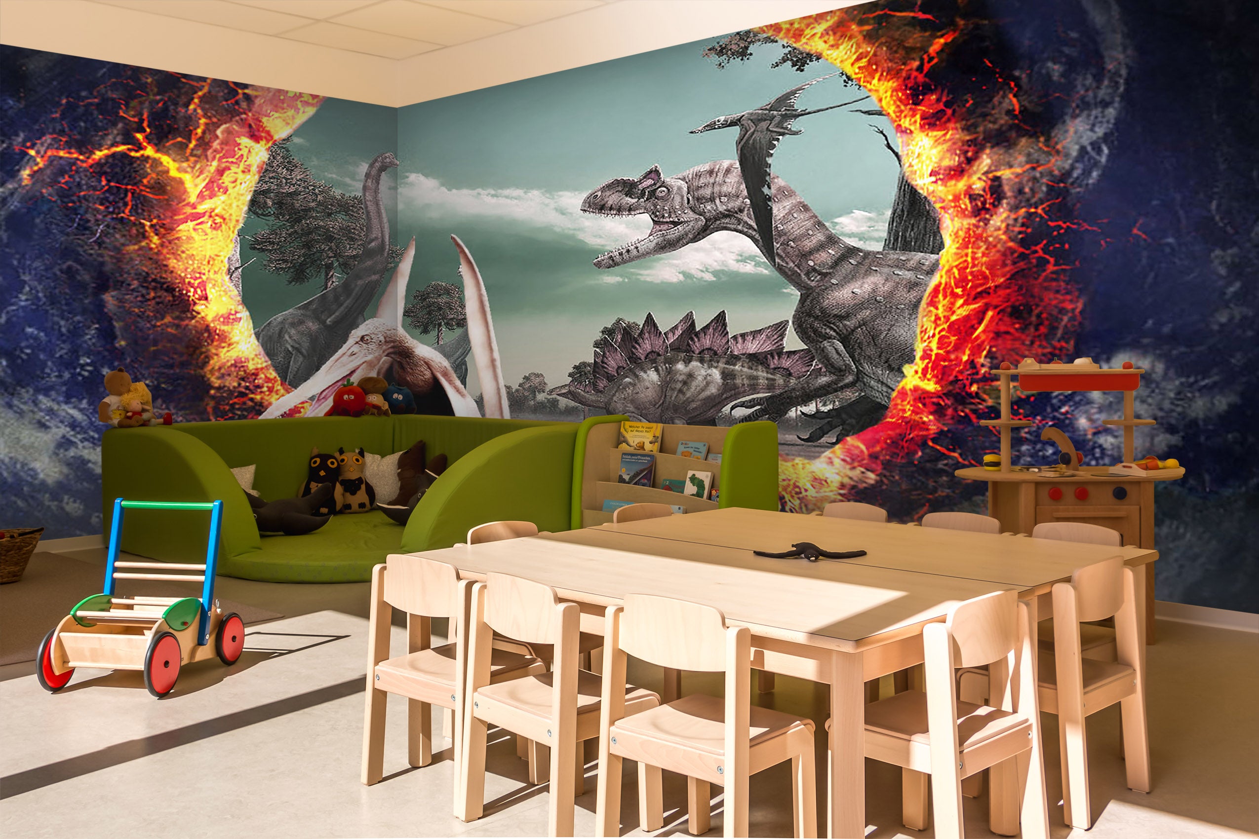 3D Magma Dinosaur 039 Wall Murals