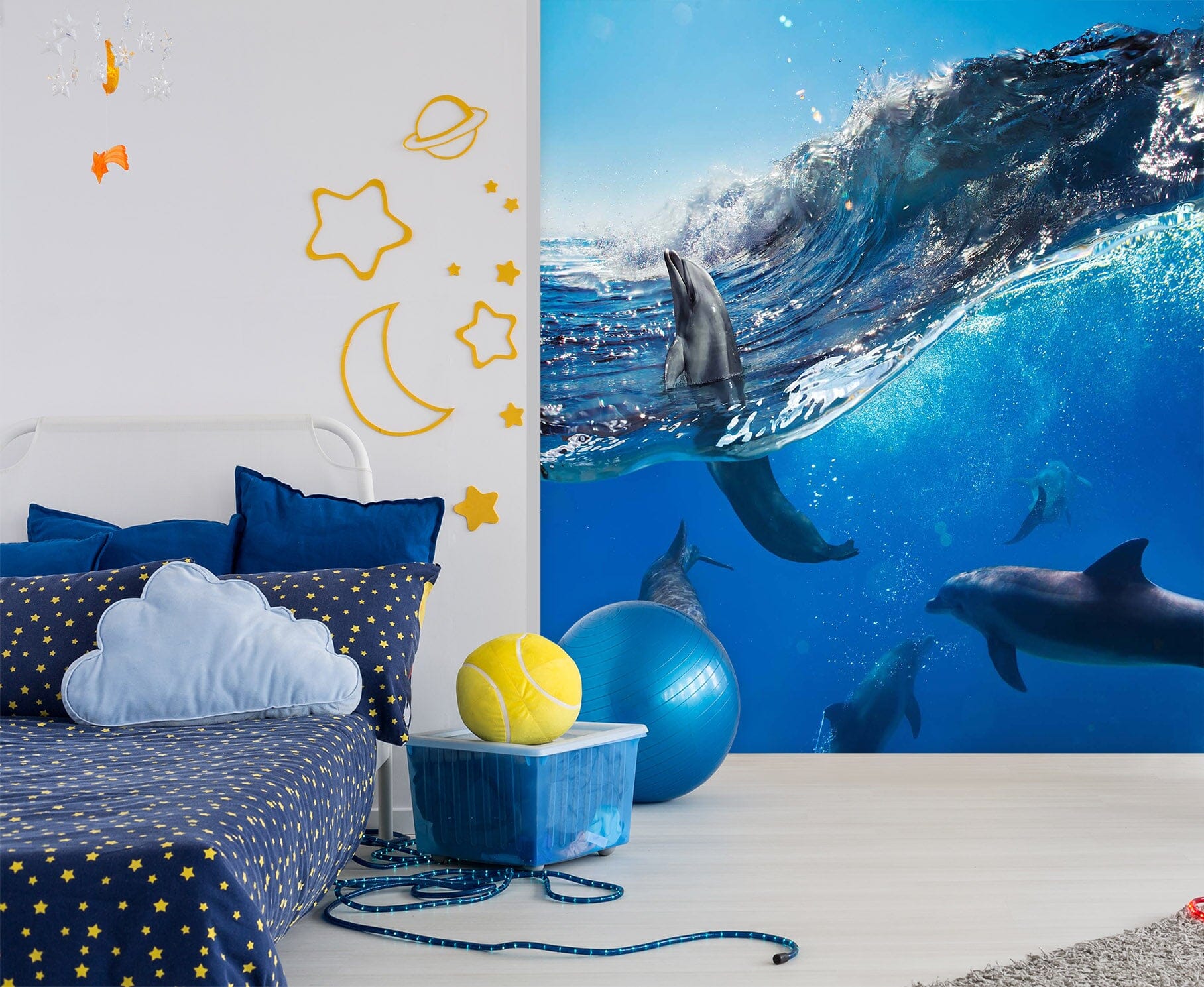 3D Deep Sea Dolphin 2004 Wall Murals Wallpaper AJ Wallpaper 2 