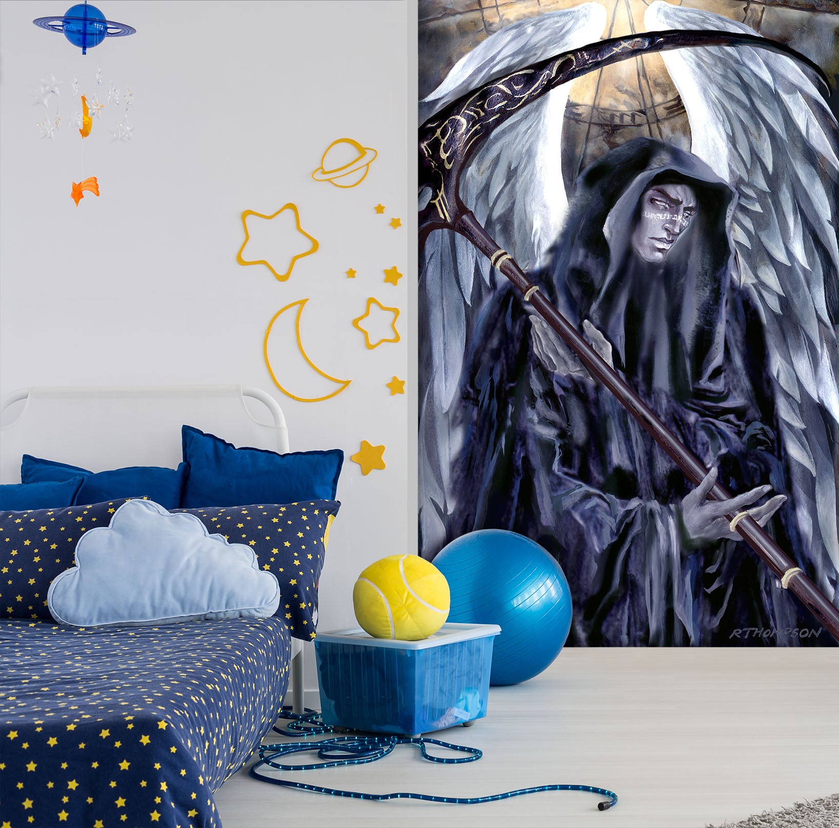 3D Sickle Man 8123 Ruth Thompson Wall Mural Wall Murals