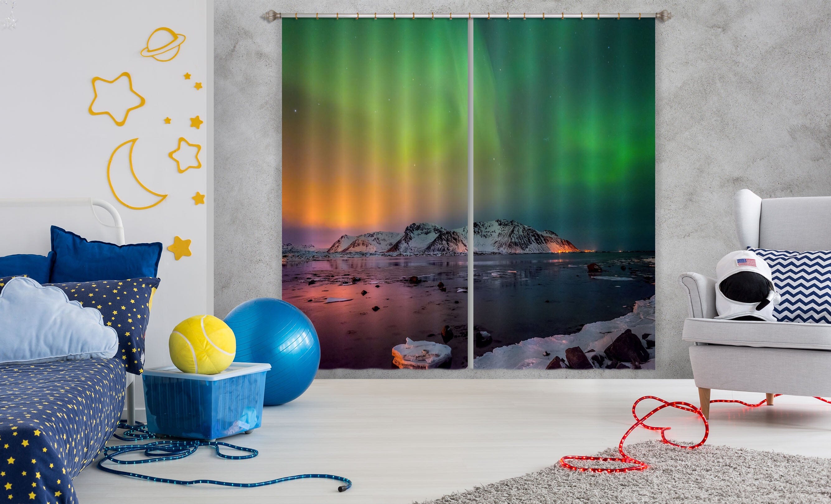 3D Green Sky 150 Marco Carmassi Curtain Curtains Drapes Curtains AJ Creativity Home 